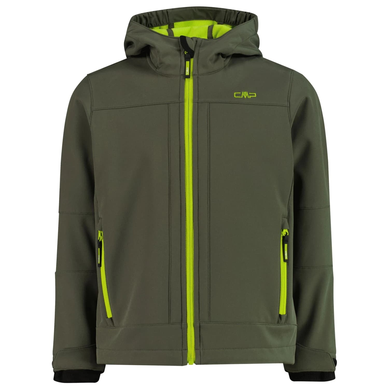 Софтшел яке CMP Boy's Jacket Fix Hood Softshell Softshell jacket - Oil Green