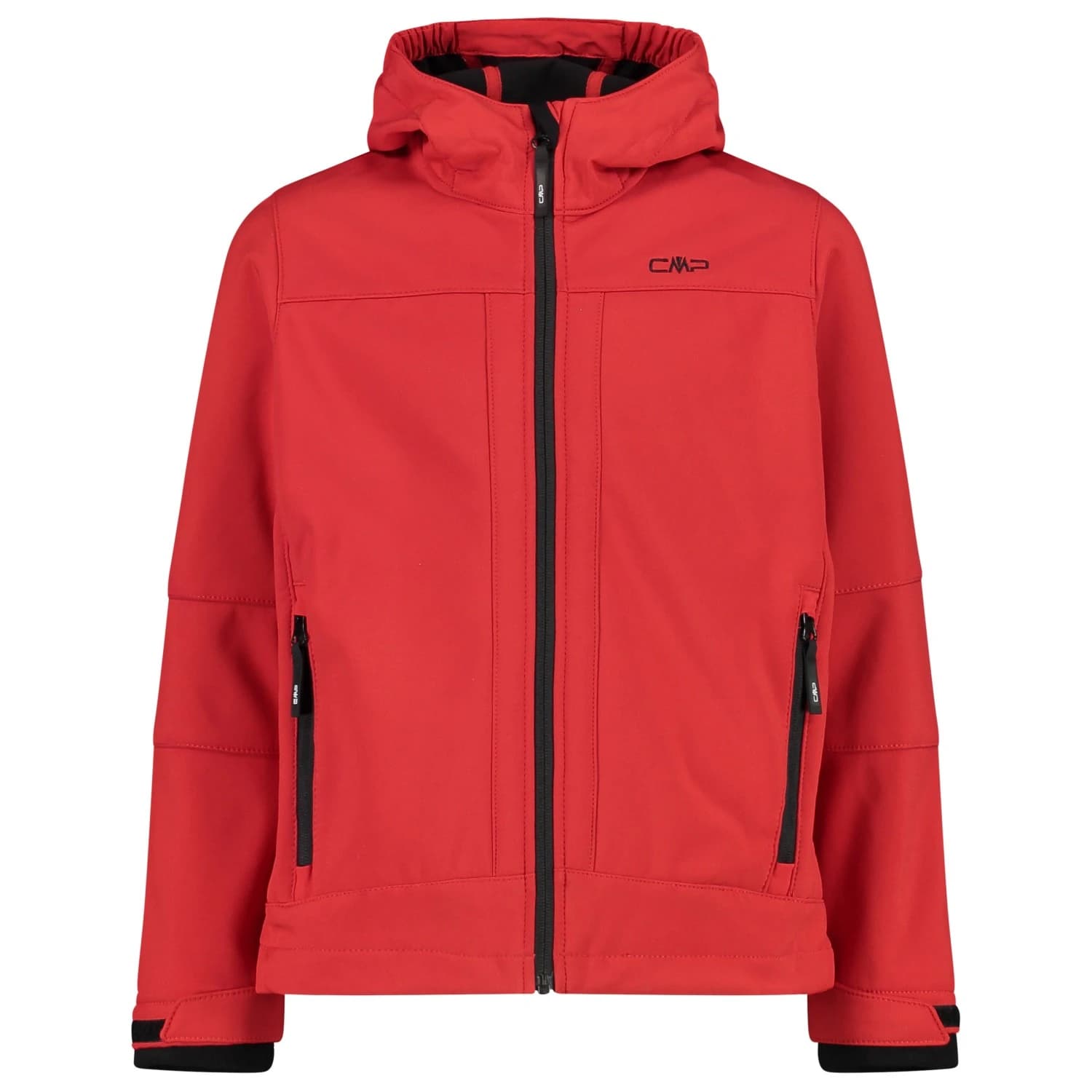 Софтшел яке CMP Boy's Jacket Fix Hood Softshell Softshell jacket - Ferrari / Nero