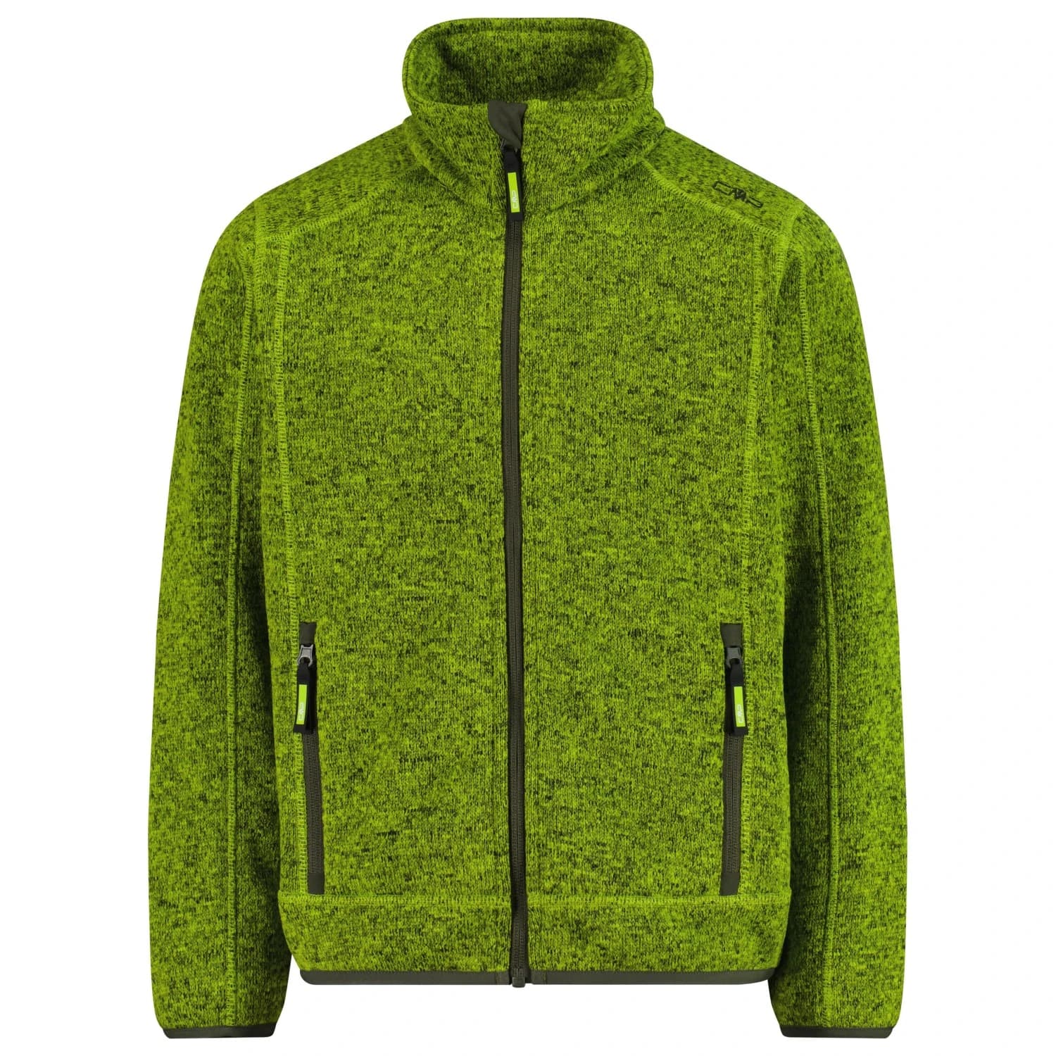 Поларено яке CMP Boy's Jacket Jacquard Knitted Fleece jacket - Mela / Oil Green