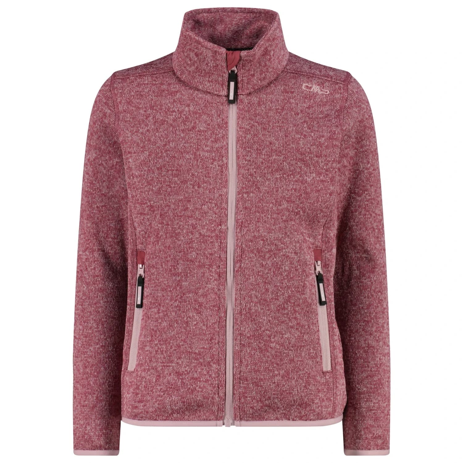 Поларено яке CMP Girl's Jacket Jacquard Knitted Fleece jacket - Peony / Dawn Pink