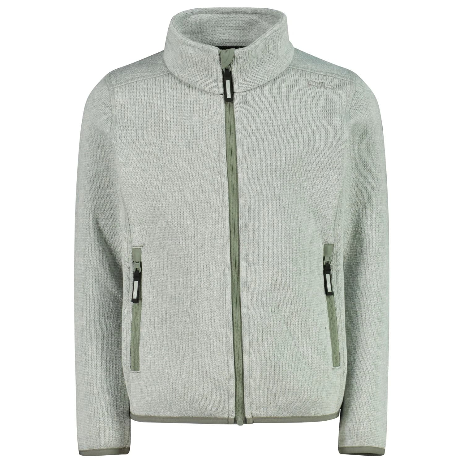 Поларено яке CMP Girl's Jacket Jacquard Knitted Fleece jacket - Pistacchio / Bianco