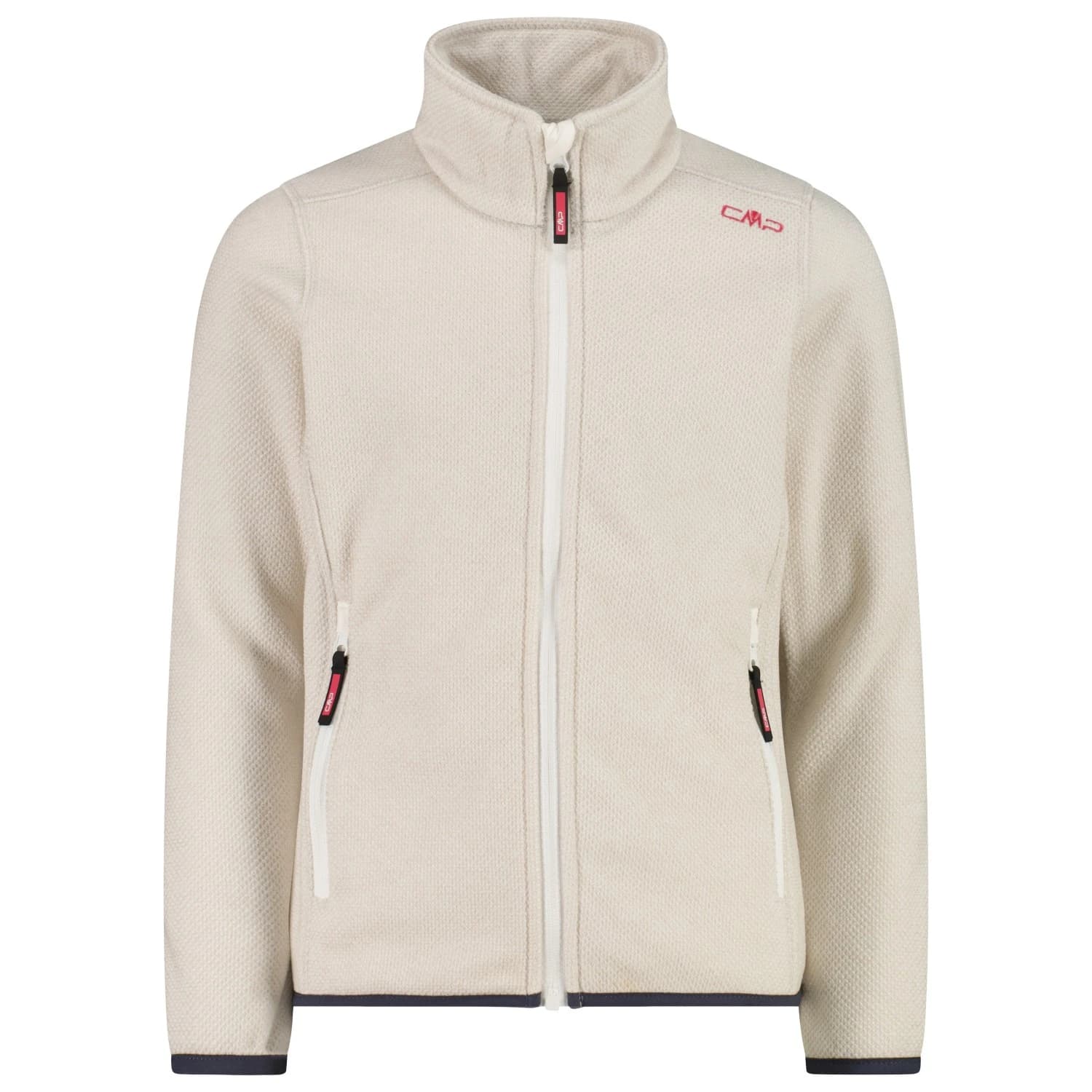 Поларено яке CMP Girl's Jacket Jacquard Knitted Fleece jacket - B.Co Gesso / Vaniglia