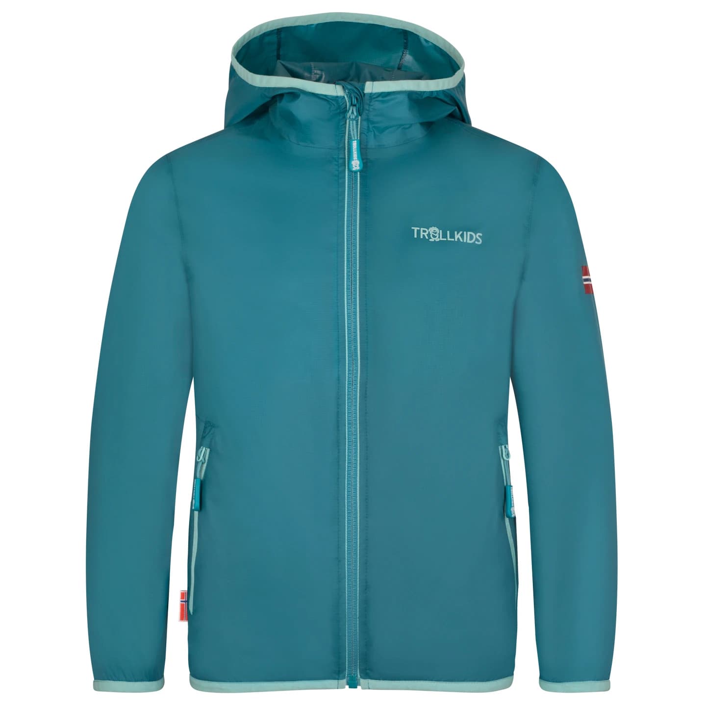 Детско водоустойчиво яке Trollkids Kid's Trolltunga Jacket Waterproof jacket - Teal / Aqua