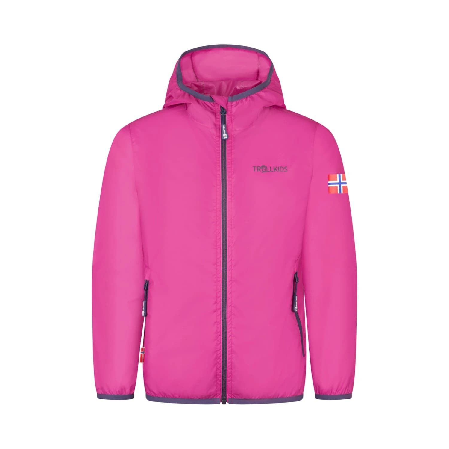 Детско водоустойчиво яке Trollkids Kid's Trolltunga Jacket Waterproof jacket - Dark Pink / Deep Violet