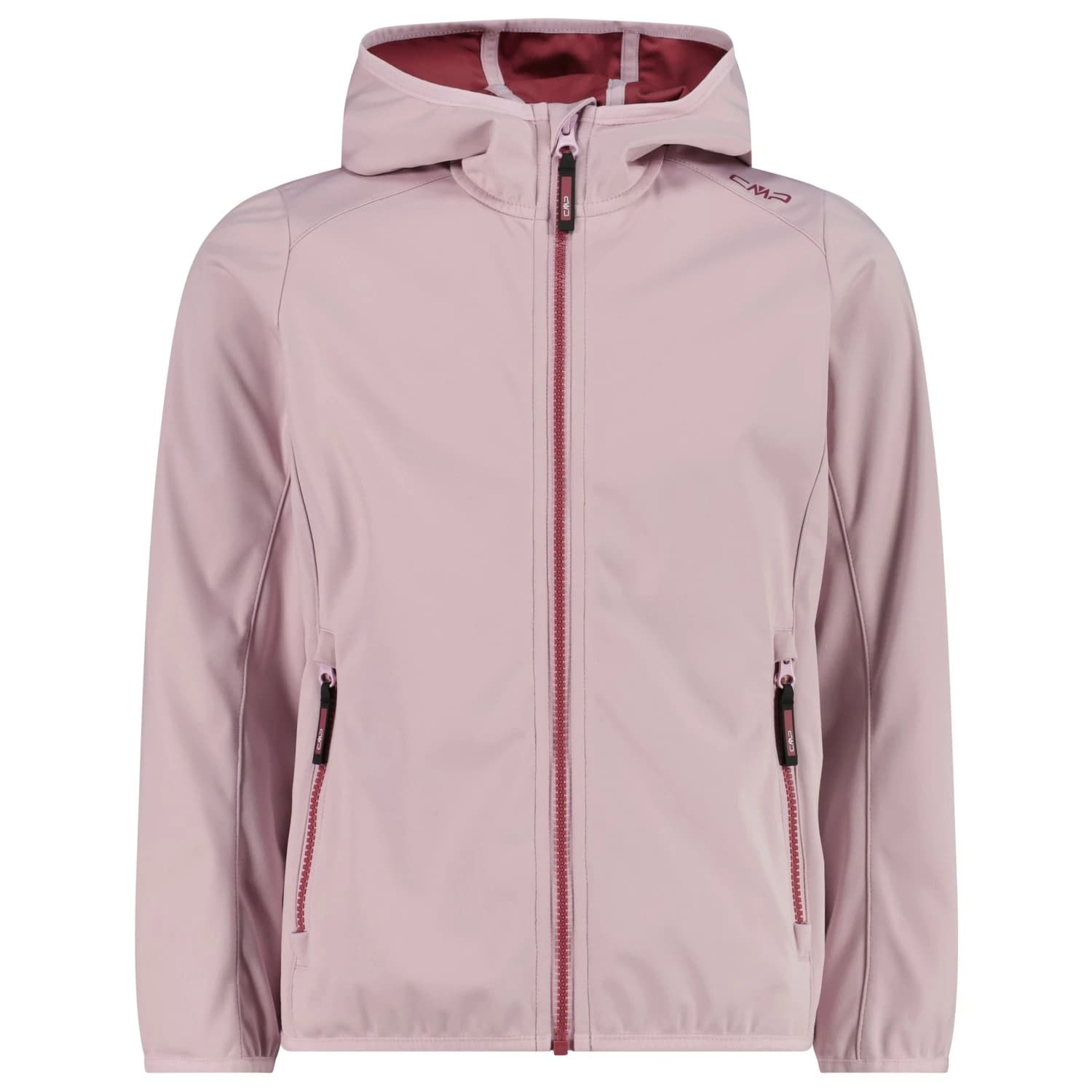 Софтшел яке CMP Girl's Jacket Fix Hood Light Softshell Softshell jacket - Dawn Pink