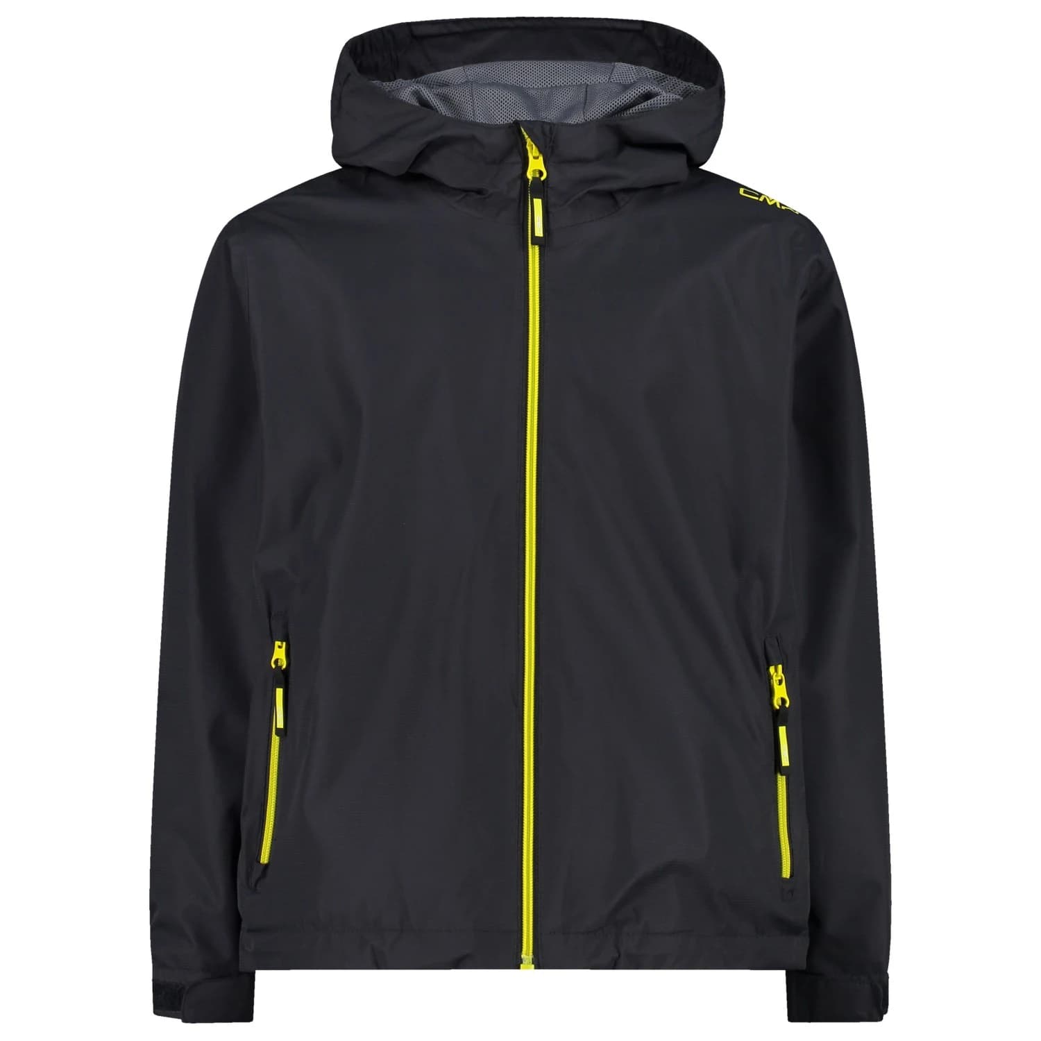Детско ежедневно яке CMP Kid's Jacket Fix Hood WP Waterproof jacket - Antracite / Lemonade