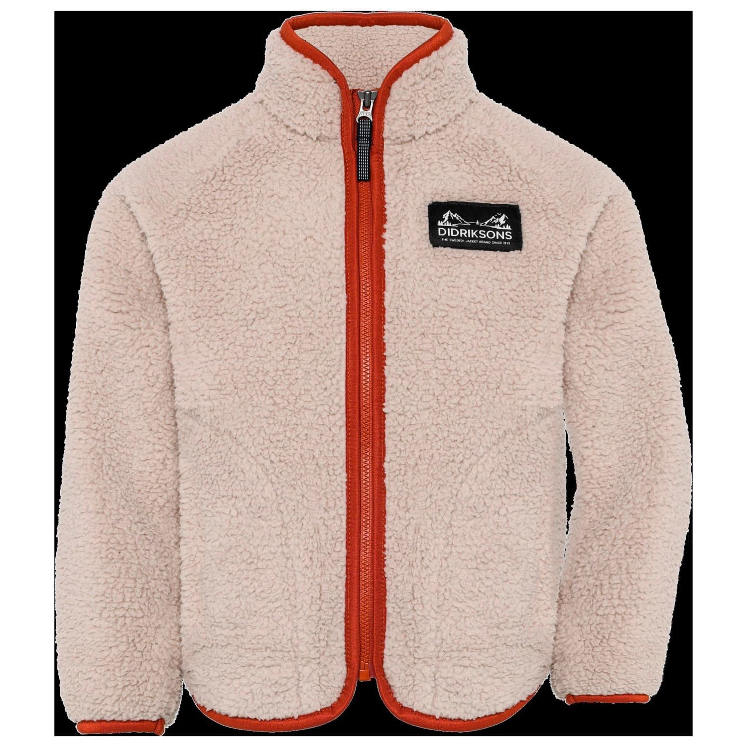 Детско поларено яке Didriksons Kid's Gibbs Full-Zip 2 Fleece jacket - Beach Beige / Rust
