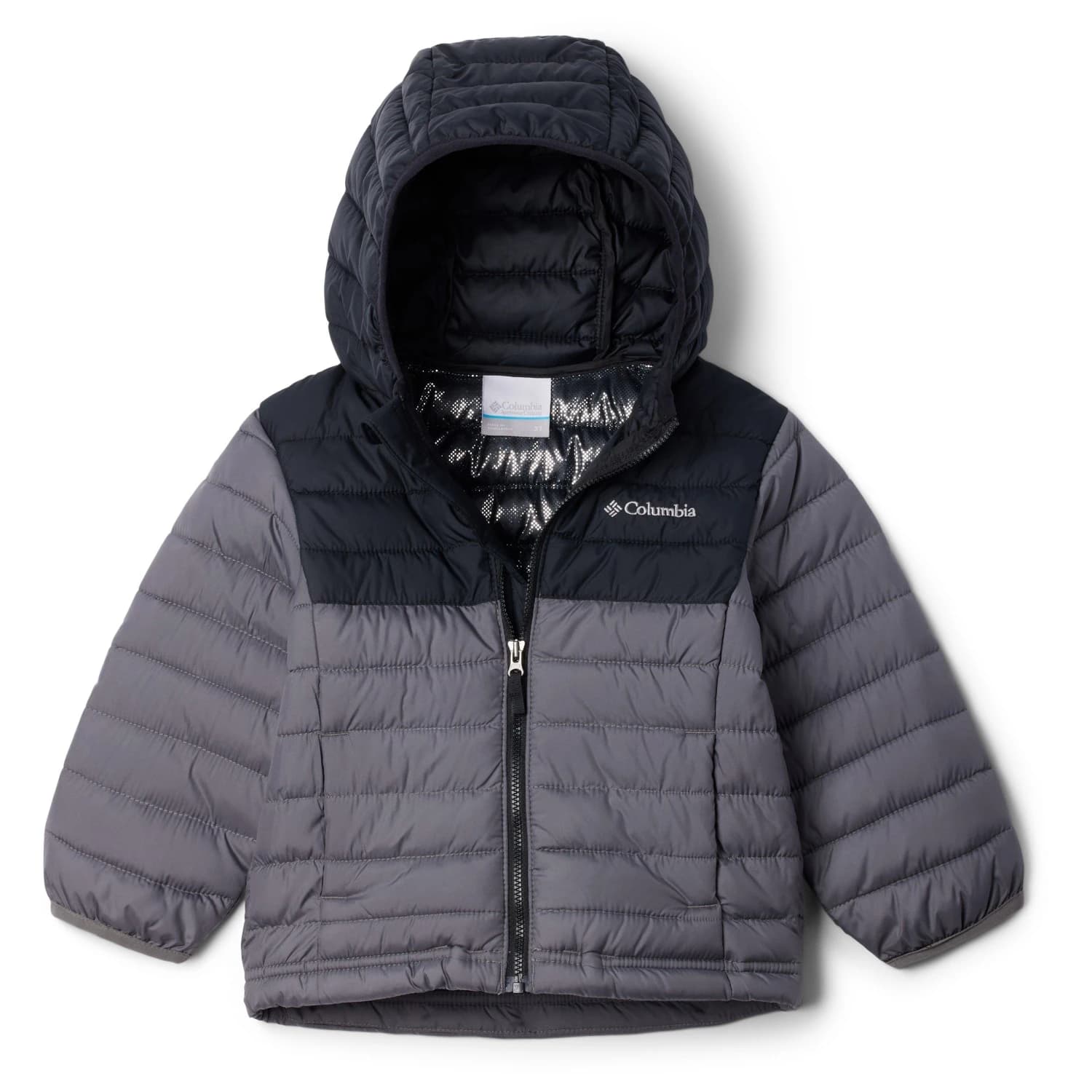 Детско синтетично яке Columbia Kid's Powder Lite II/2 Hooded Jacket Synthetic jacket - Grey