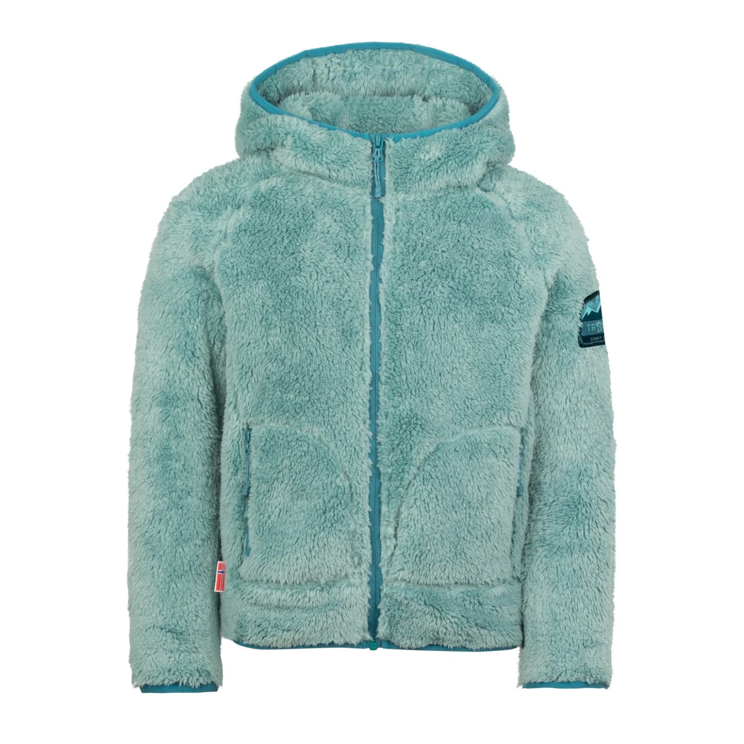 Детско поларено яке Trollkids Girl's Borgund Jacket XT Fleece jacket - Glacier Green / Teal