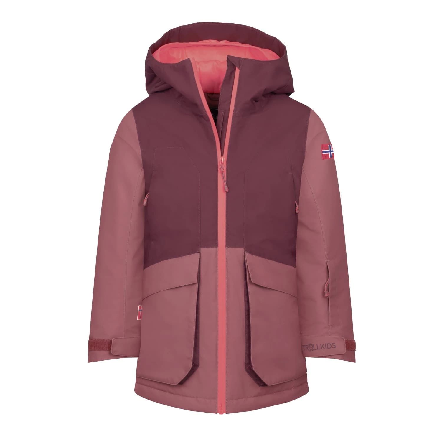 Детско ски яке Trollkids Girl's Kongsberg Jacket Winter jacket - Frozen Berry / Deep Ruby