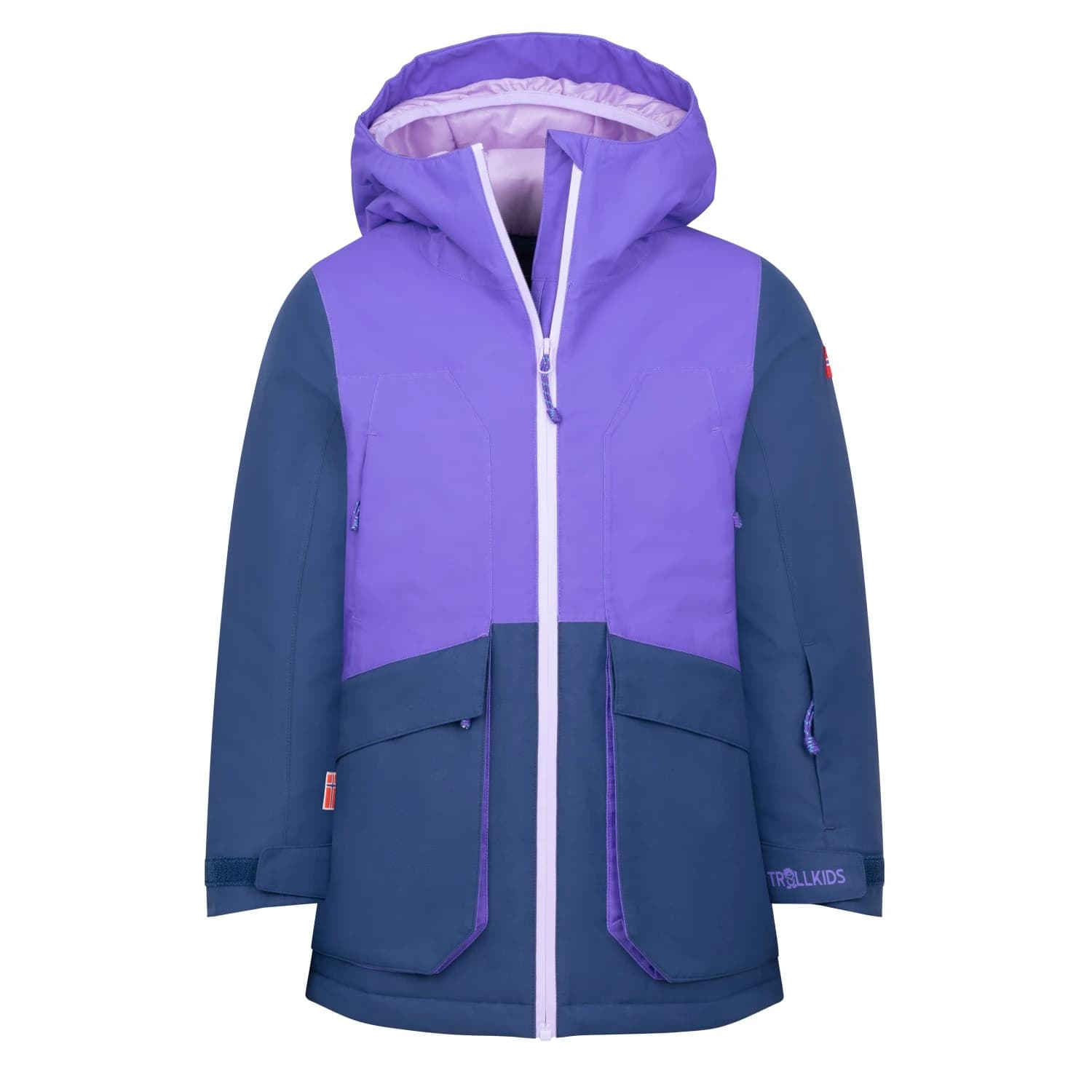 Детско ски яке Trollkids Girl's Kongsberg Jacket Winter jacket - Wisteria Purple / Mystic Blue