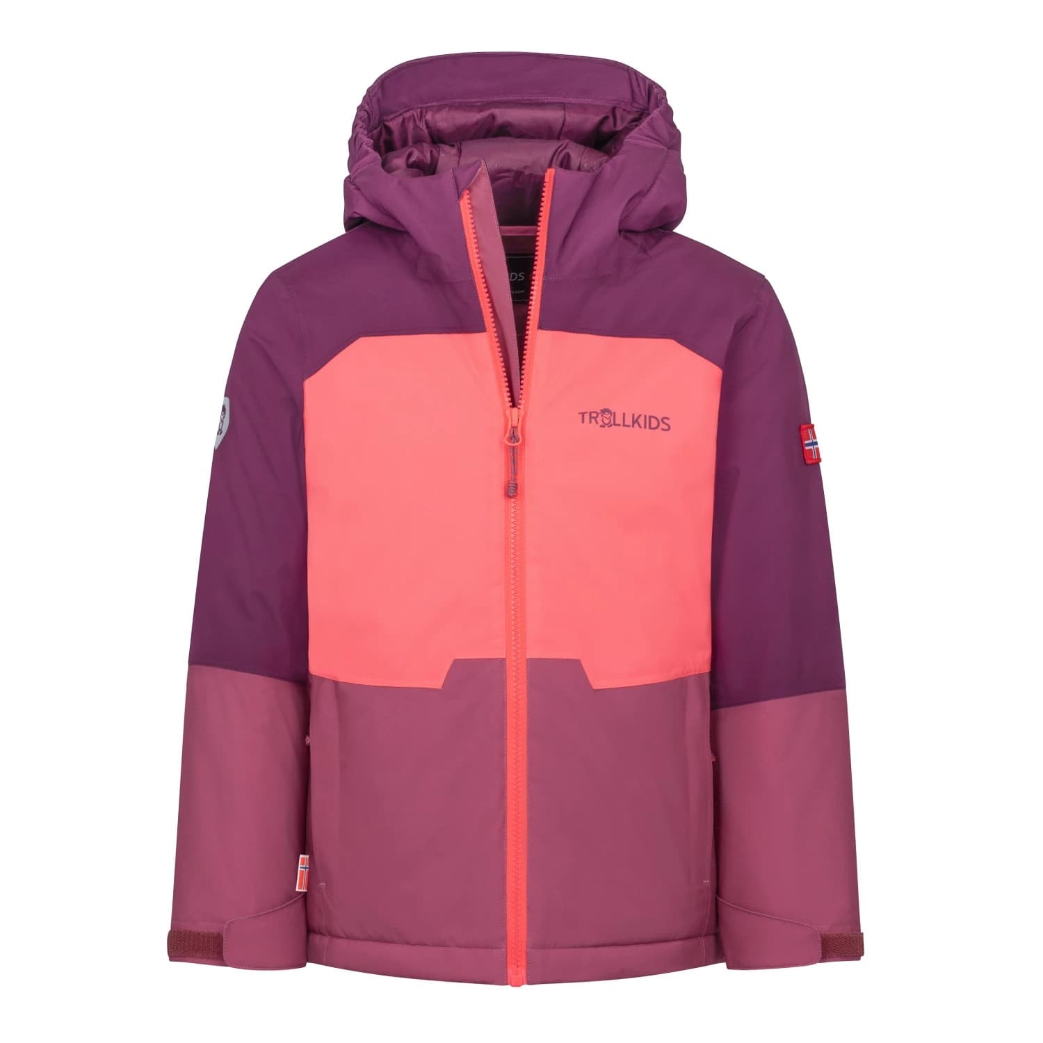 Детско зимно яке Trollkids Kid's Hardanger Jacket Winter jacket - Frozen Berry / Deep Ruby