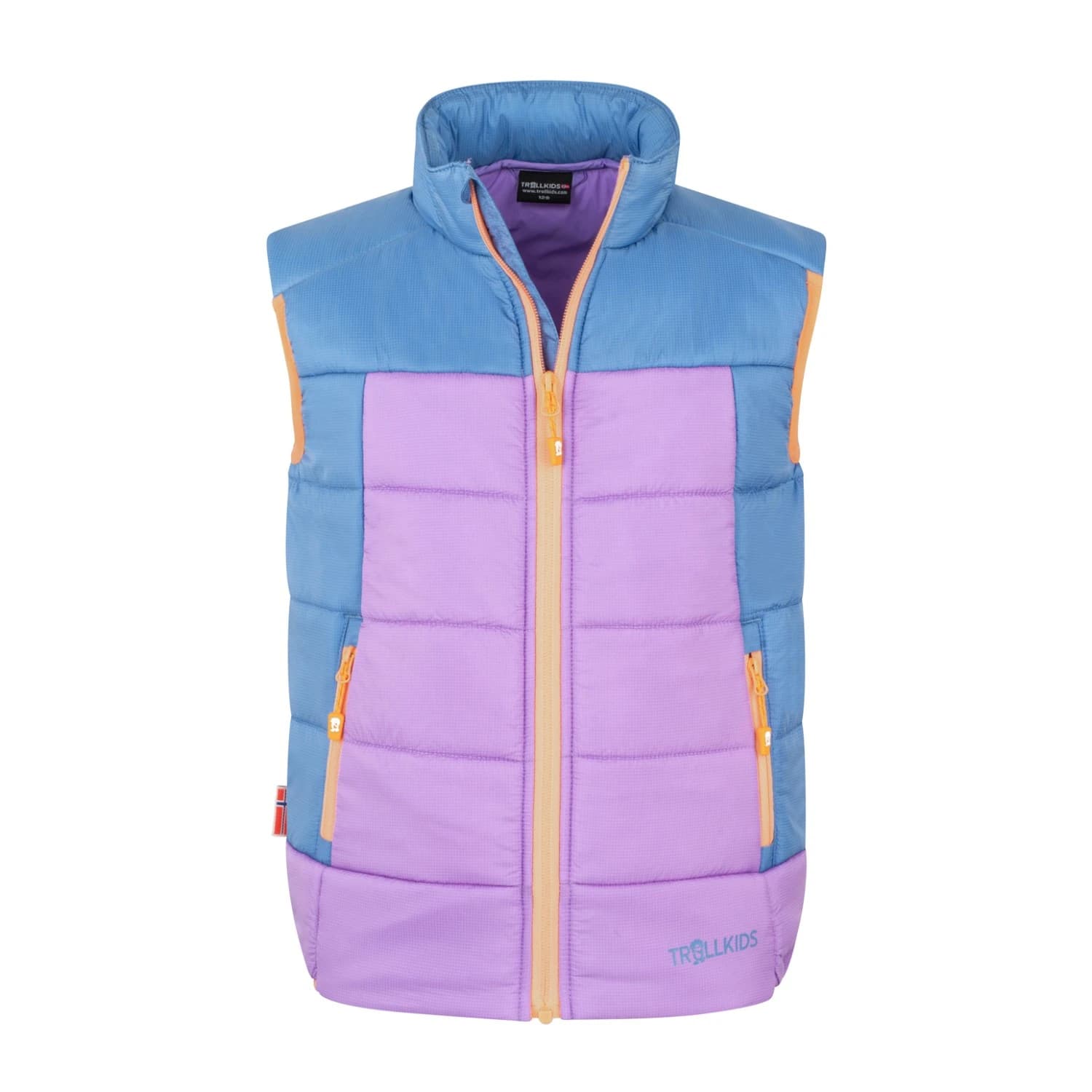 Детски синтетичен елек Trollkids Kid's Hardanger Vest Synthetic vest - Violet Sorbet / Cornflower / Coral Haze