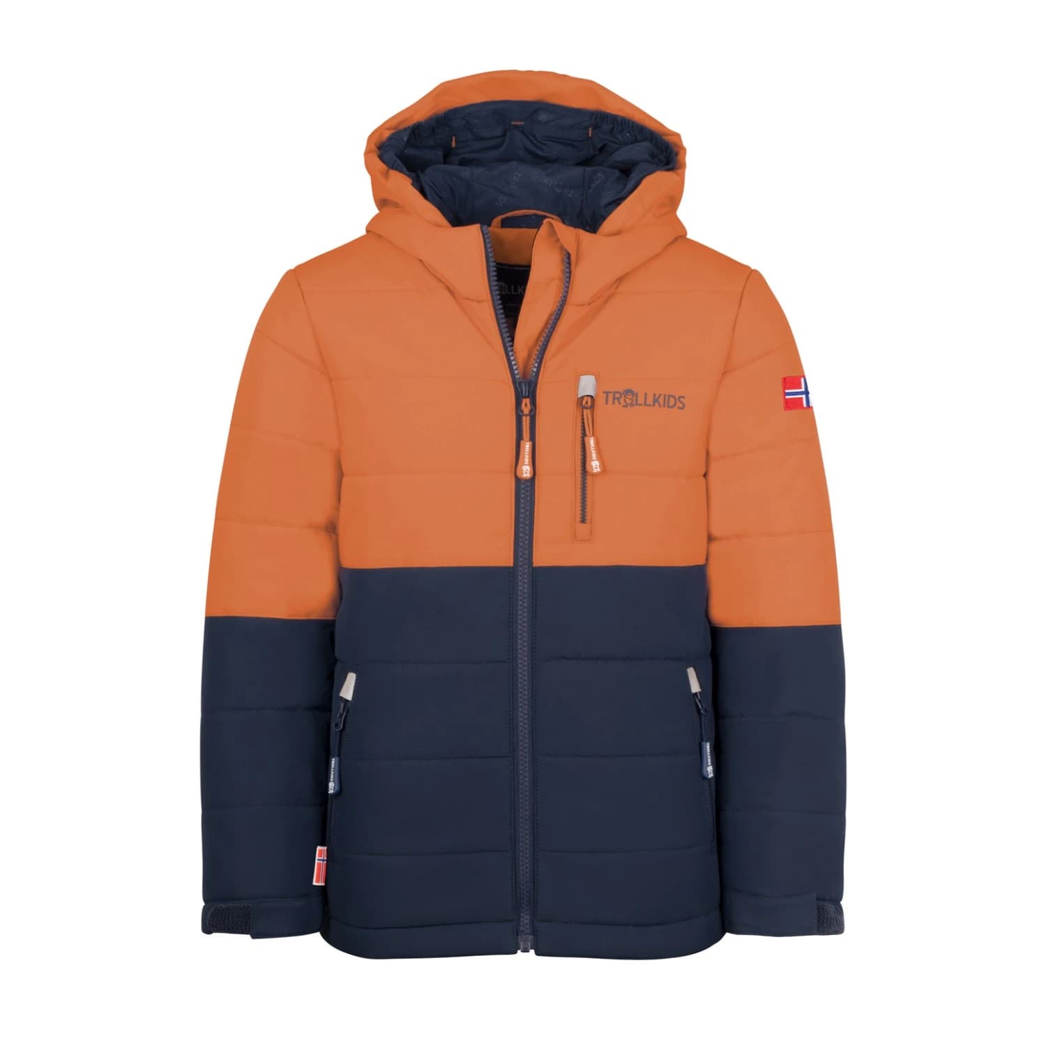 Детско ски яке Trollkids Kid's Hemsedal Snow Jacket XT Ski jacket - Night Sky / Cinnamon