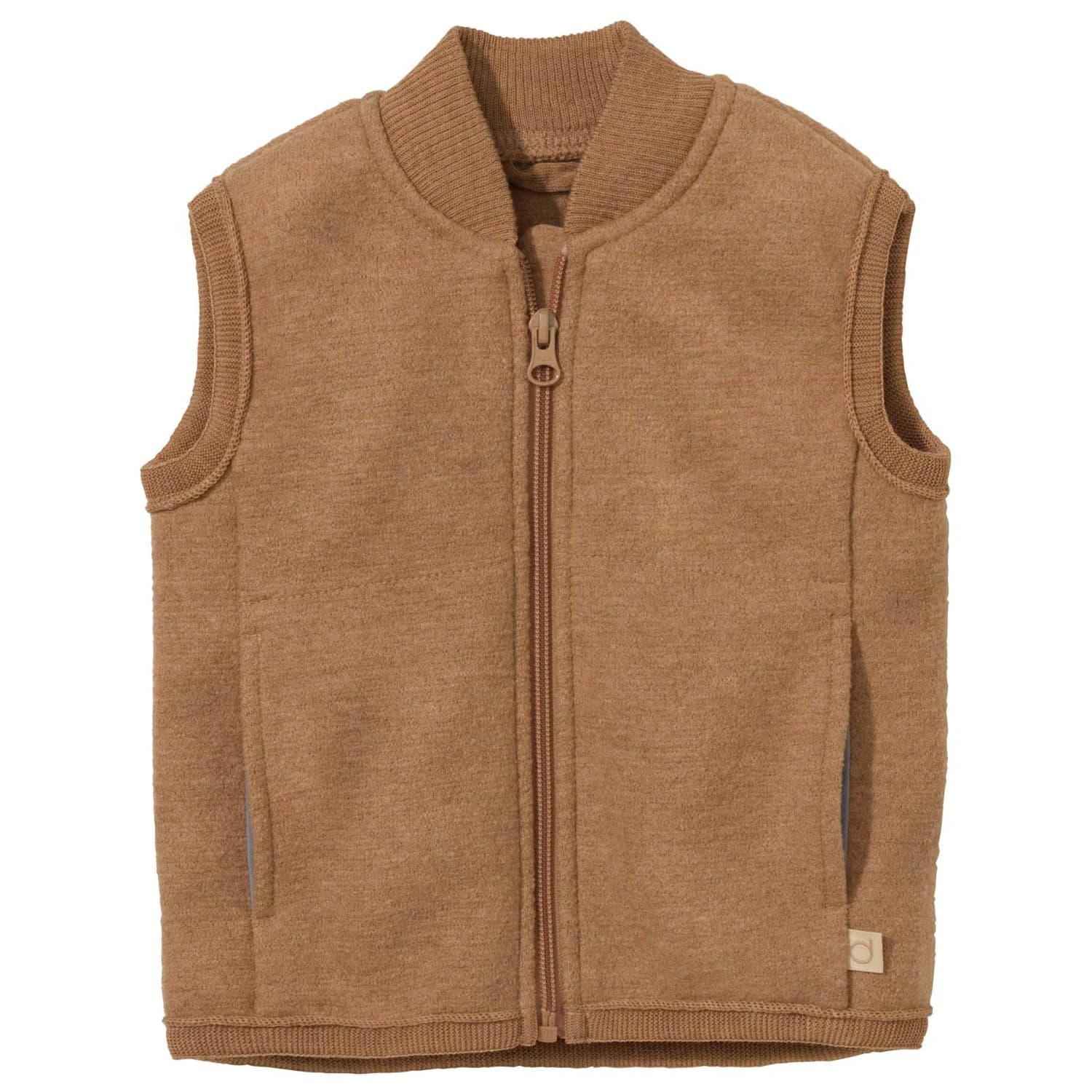 Детски вълнен елек disana Kid's Milled Wool Vest Merino vest - Karamell