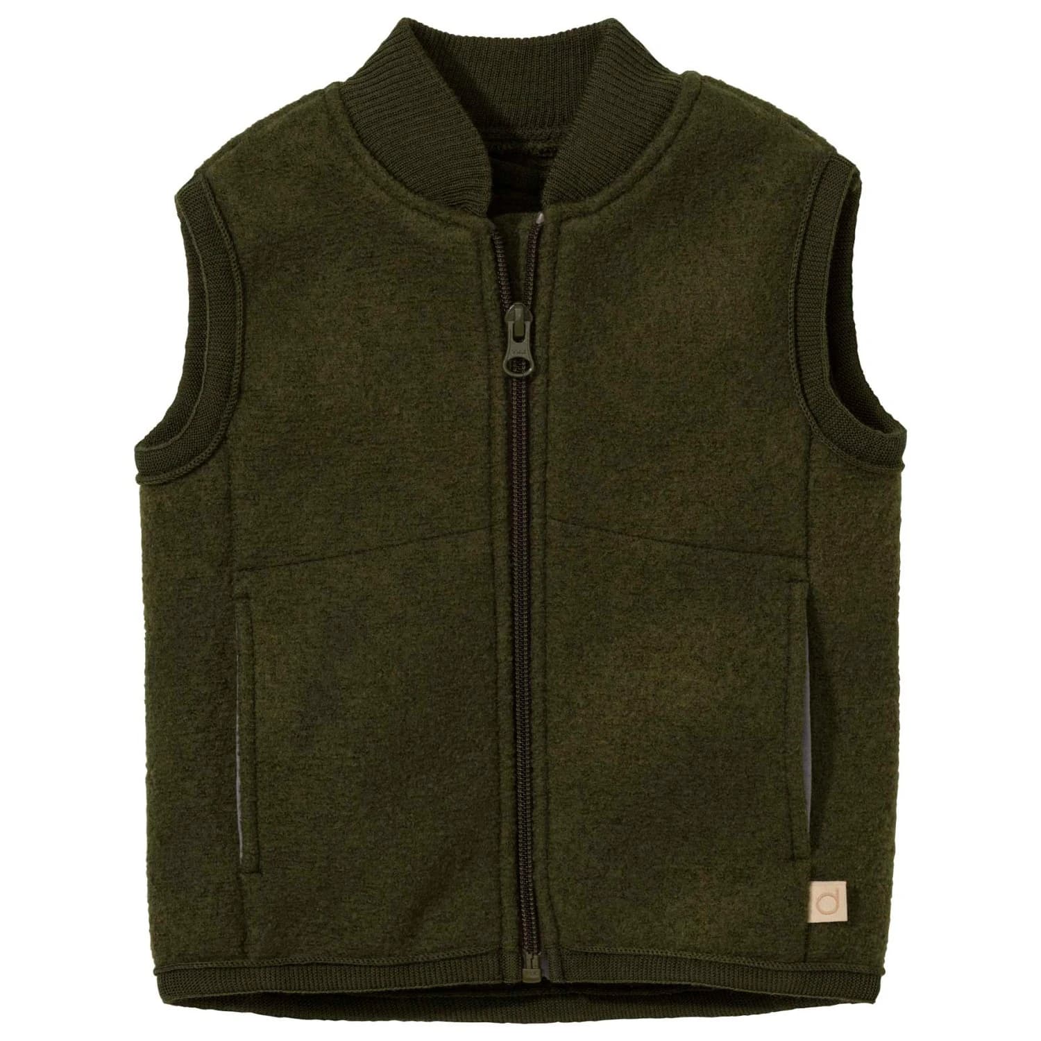 Детски вълнен елек disana Kid's Milled Wool Vest Merino vest - Oliv