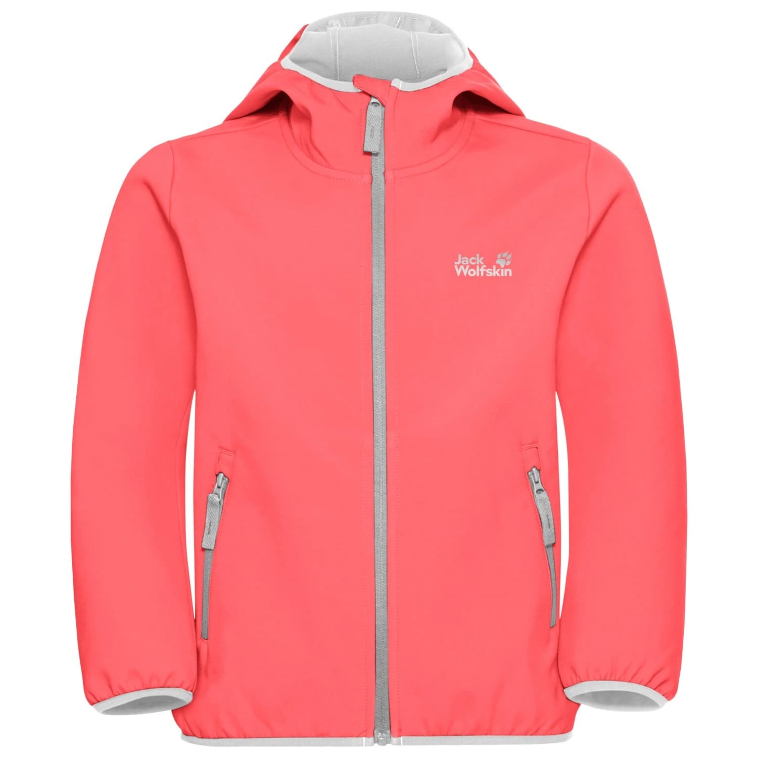 Детско софтшел яке Jack wolfskin Kid's Fourwinds Jacket Softshell jacket - Sunset Coral / Sunset Coral