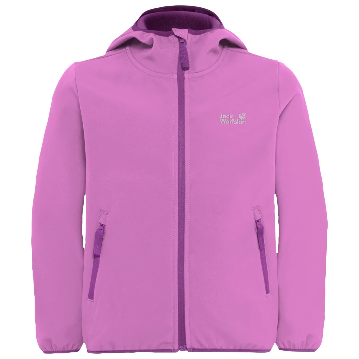 Детско софтшел яке Jack wolfskin Kid's Fourwinds Jacket Softshell jacket - Foxglove
