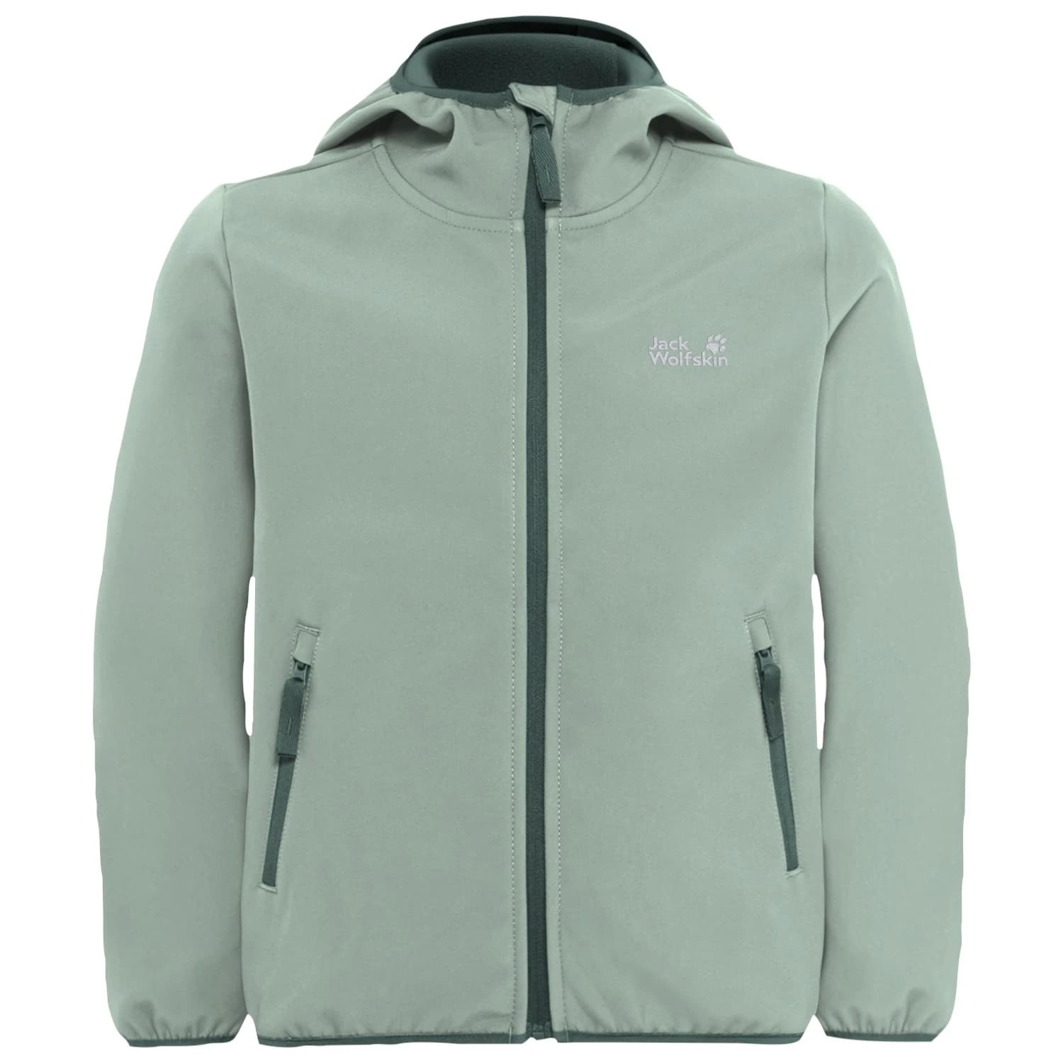 Детско софтшел яке Jack wolfskin Kid's Fourwinds Jacket Softshell jacket - Green Zinnia