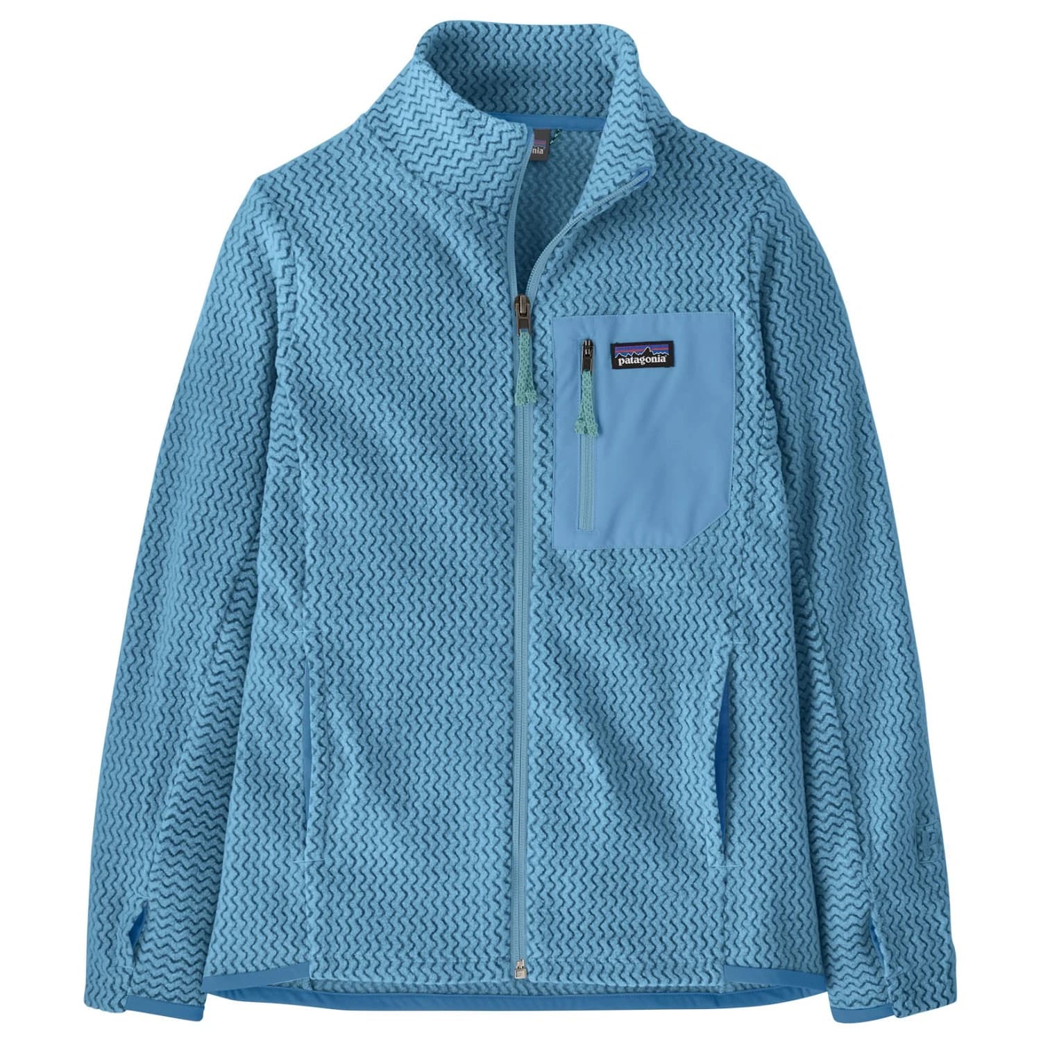 Детско поларено яке Patagonia Kid's R1 Air Full-Zip Jacket Fleece jacket - Shore Blue