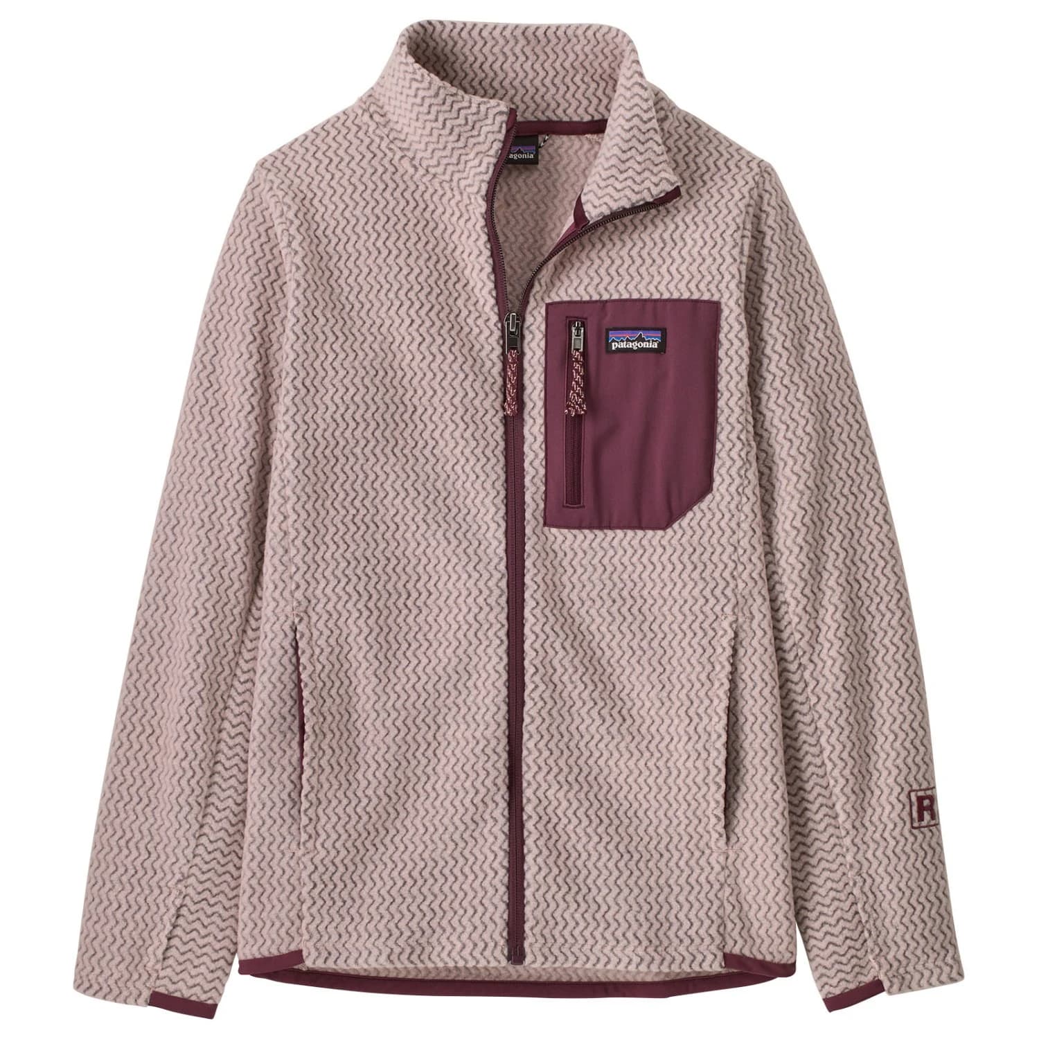 Детско поларено яке Patagonia Kid's R1 Air Full-Zip Jacket Fleece jacket - Pink Frost