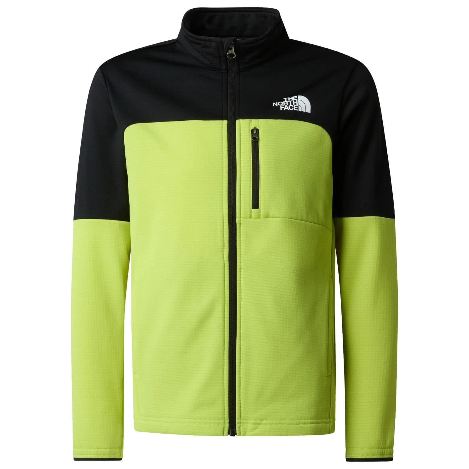 Детско поларено яке The North Face Kid's Teen Hike Midlayer Fullzip Fleece jacket - Black / Fizz Lime