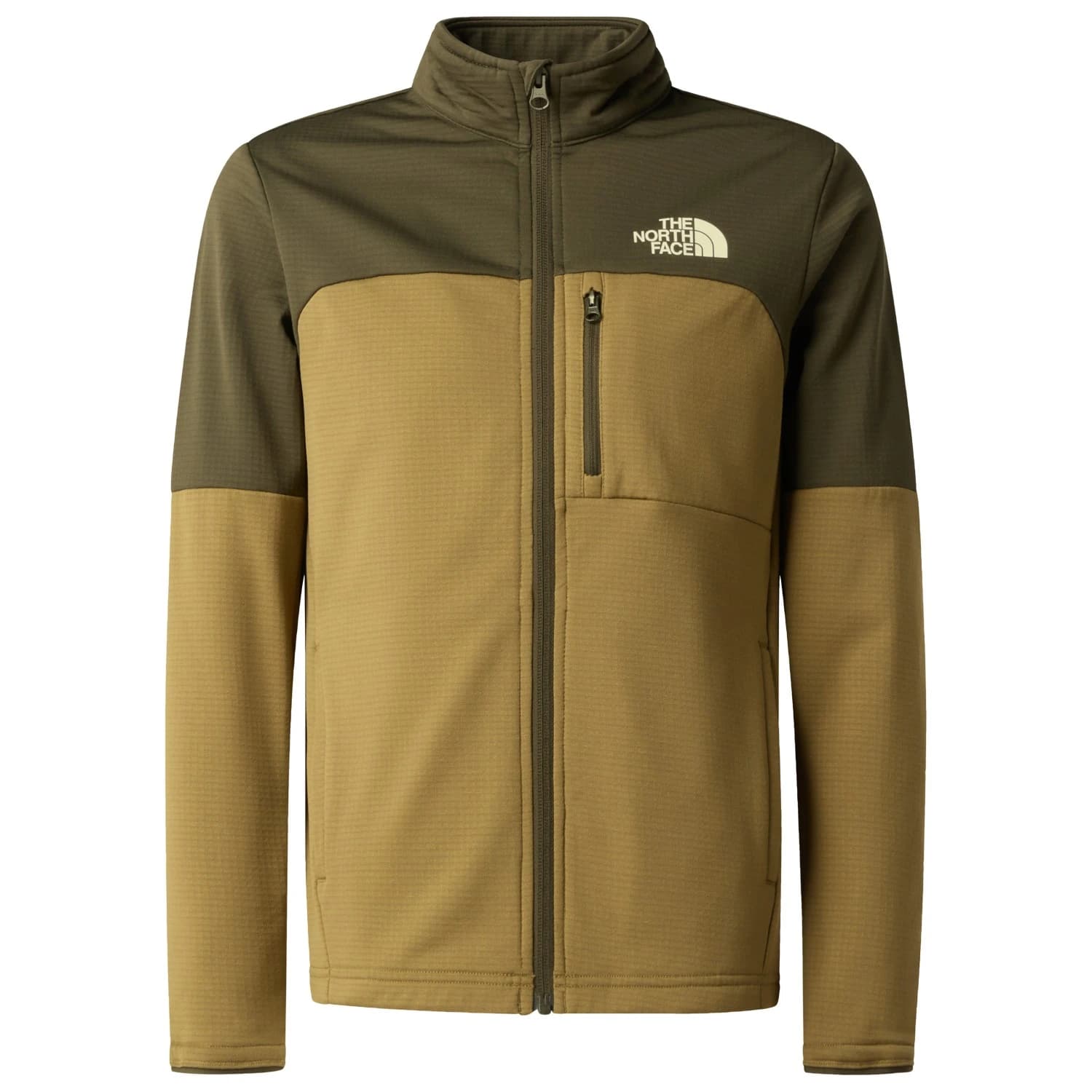 Детско поларено яке The north face Kid's Teen Hike Midlayer Fullzip Fleece jacket - New Taupe Green / Cedar