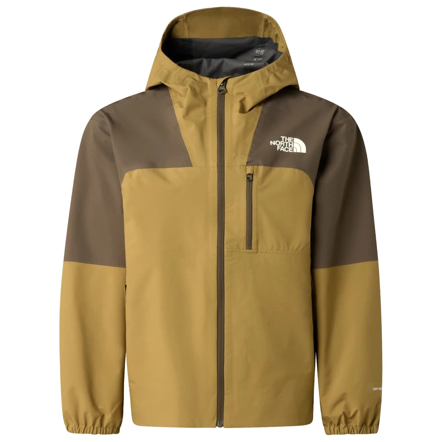 Детско водоустойчиво яке The North Face Kid's Teen Hike Packable Shell Waterproof jacket - New Taupe Green / Cedar