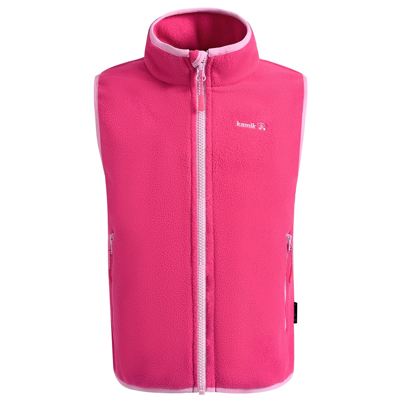 Детски поларен елек Kamik Kid's Dawn Fleece vest - Fuschia / Pink