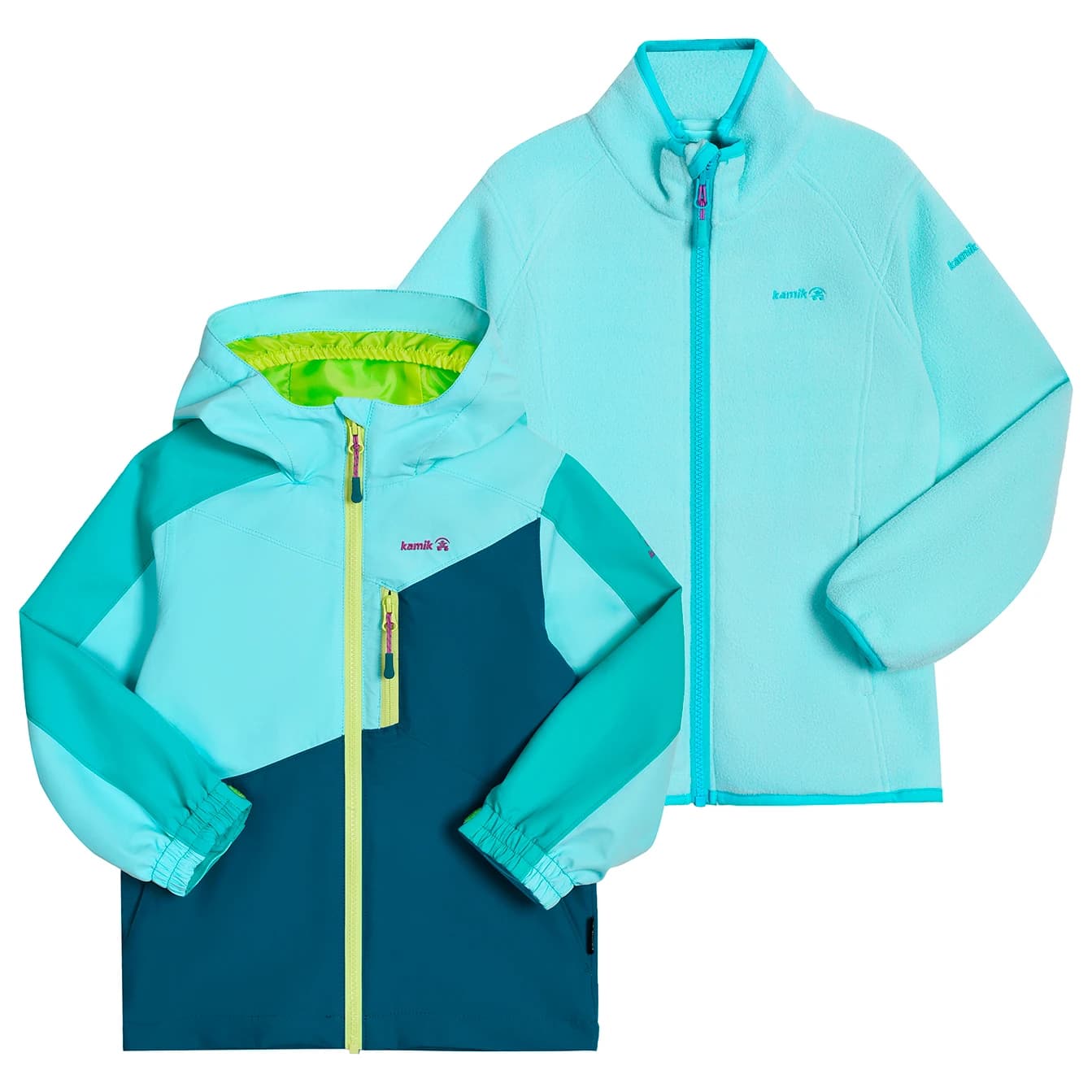 Детско 3-в-1 яке Kamik Kid's Estella Waterproof jacket - Azure / Ocean