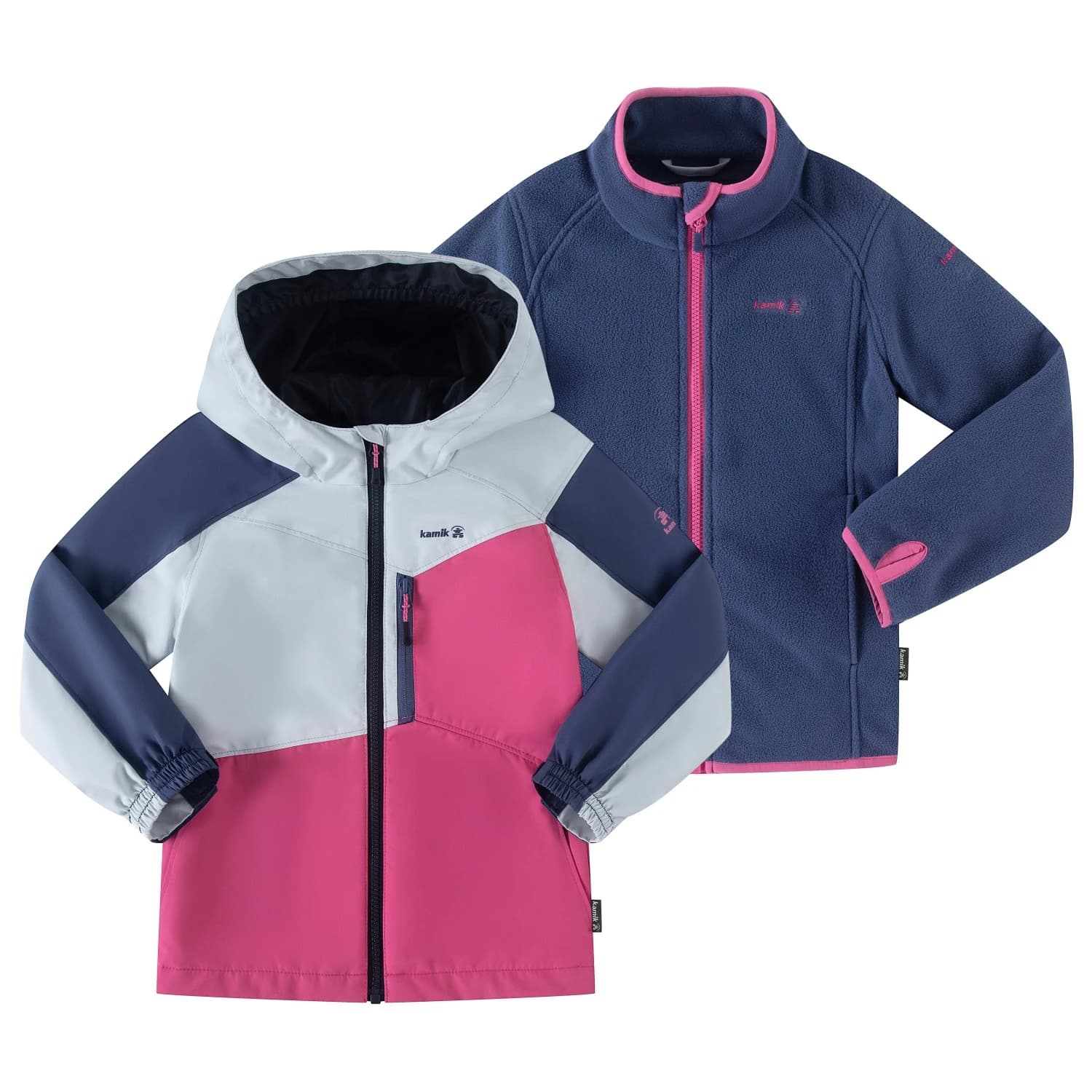 Детско 3-в-1 яке Kamik Kid's Estella Waterproof jacket - Ice / Slate