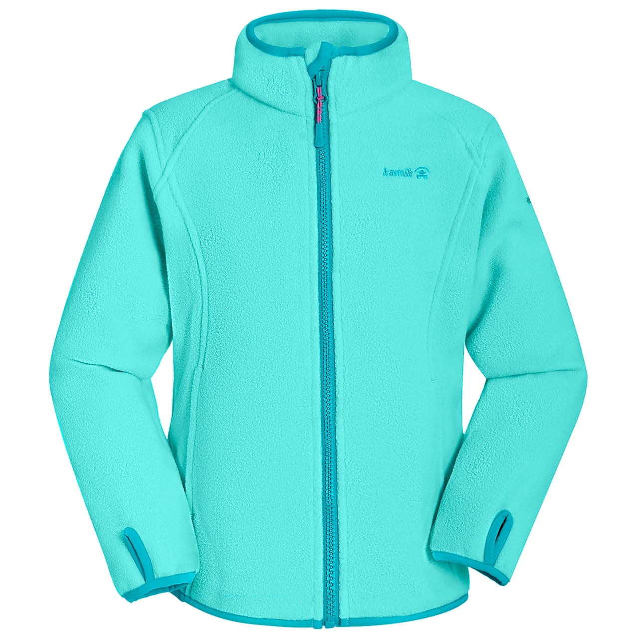 Детско поларено яке Kamik Kid's Linnea Fleece jacket - Azure / Aqua