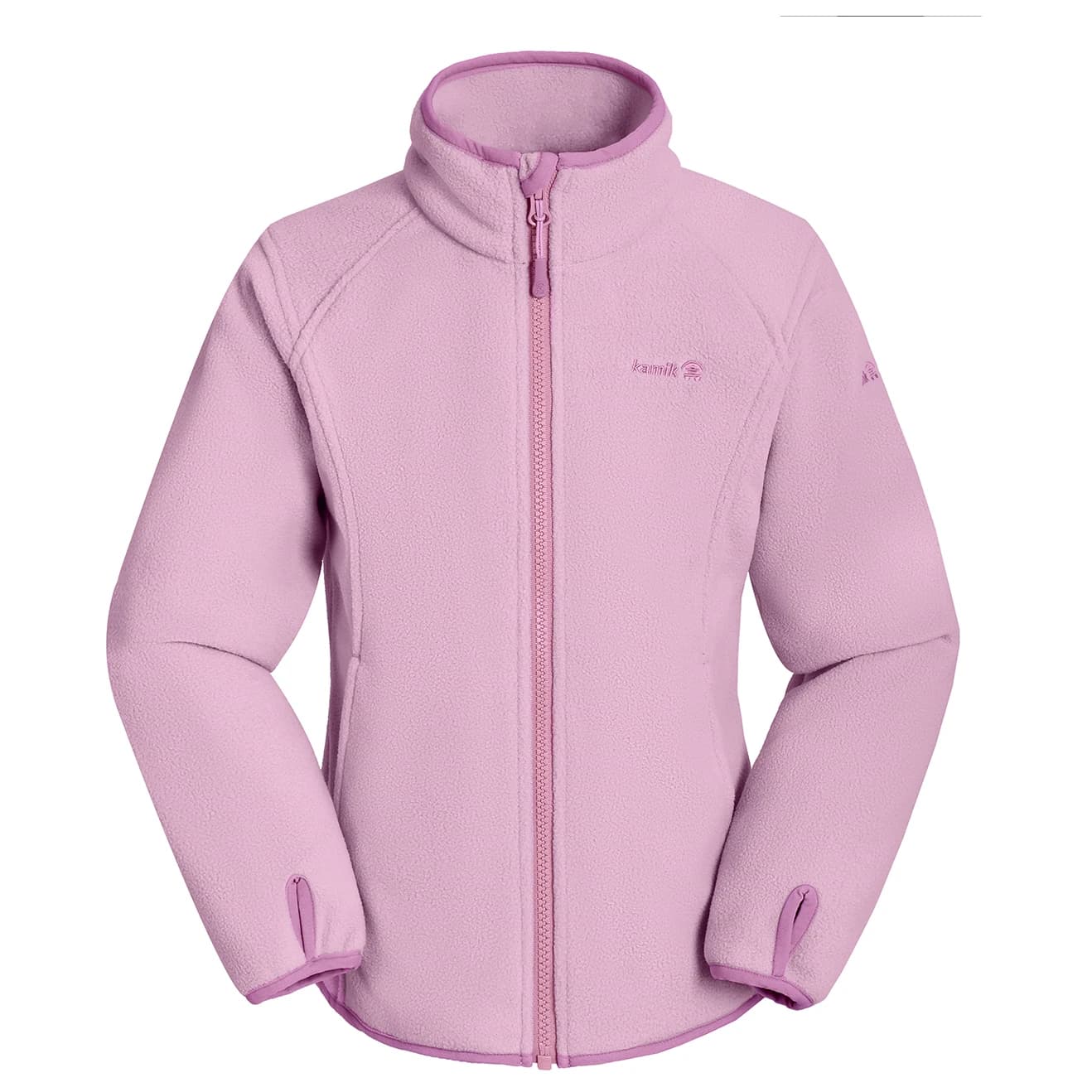 Детско поларено яке Kamik Kid's Linnea Fleece jacket - Pink / Blossom