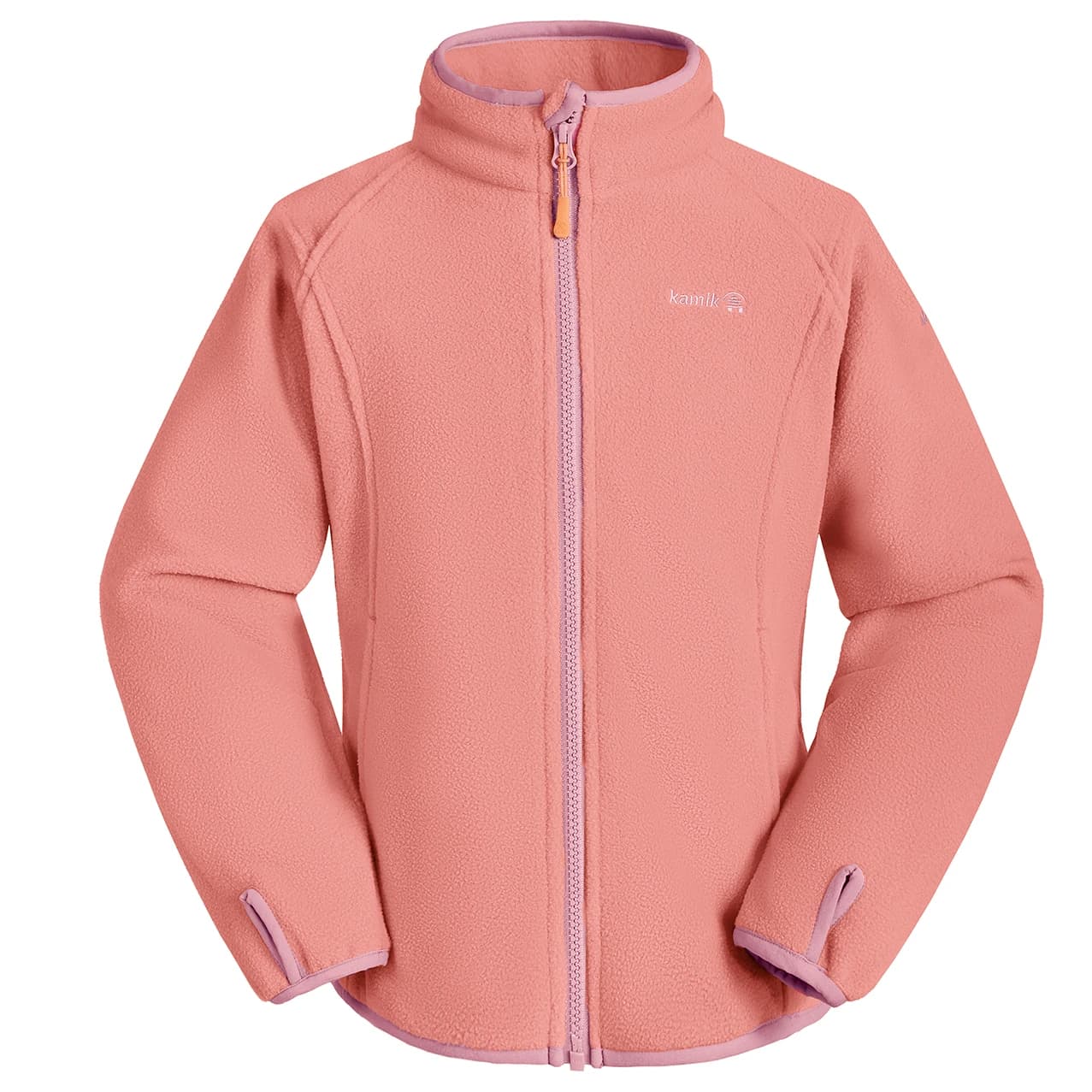Детско поларено яке Kamik Kid's Linnea Fleece jacket - Peach / Pink