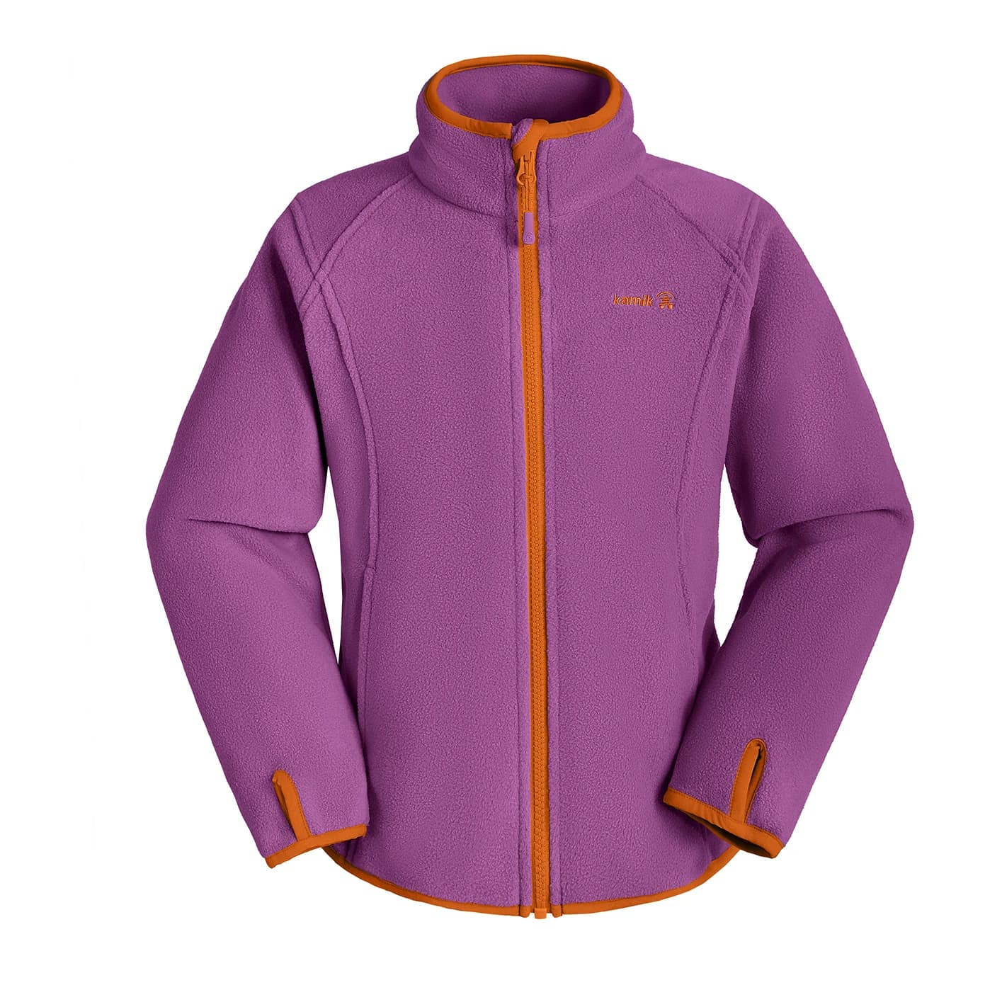 Детско поларено яке Kamik Kid's Linnea Fleece jacket - Berry / Clementine