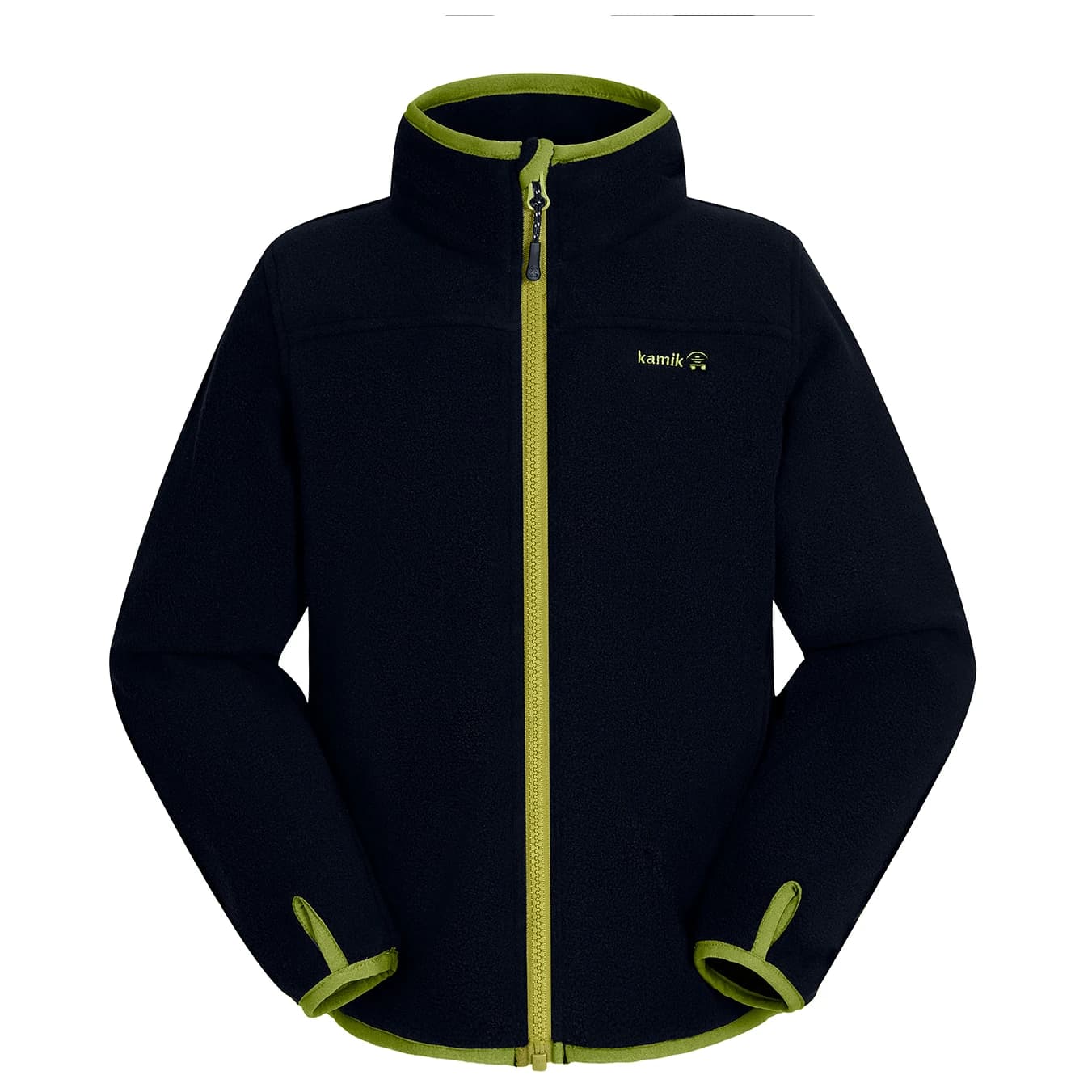 Детско поларено яке Kamik Kid's Ridley Fleece jacket - Black / Sage