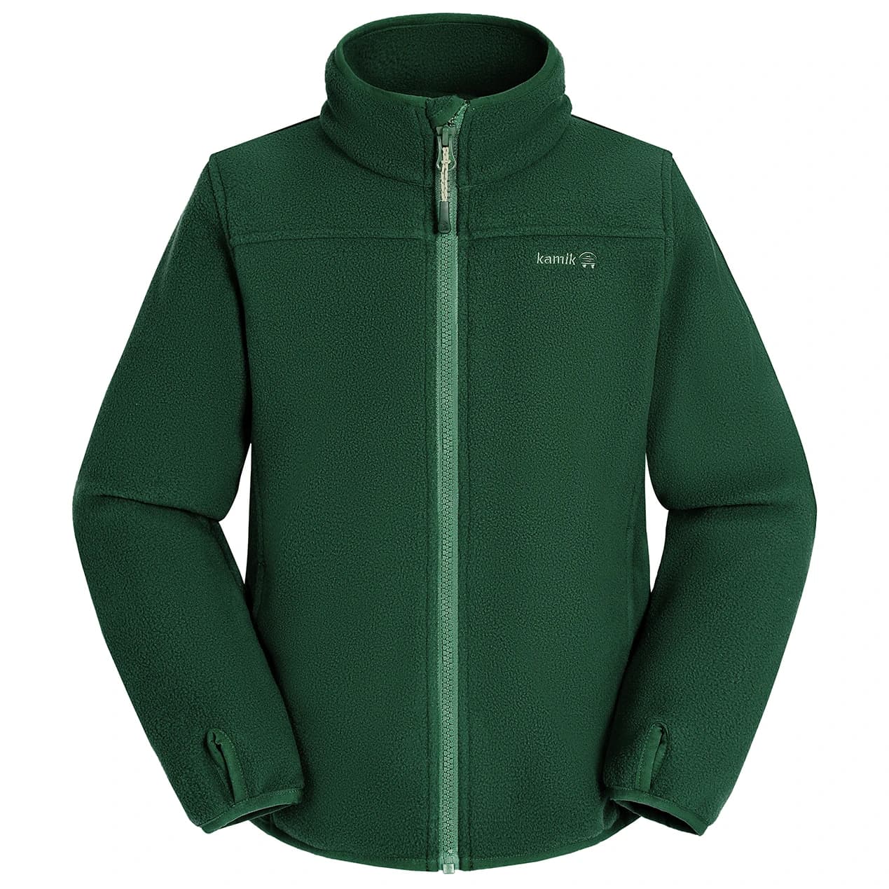 Детско поларено яке Kamik Kid's Ridley Fleece jacket - Green / Hunter