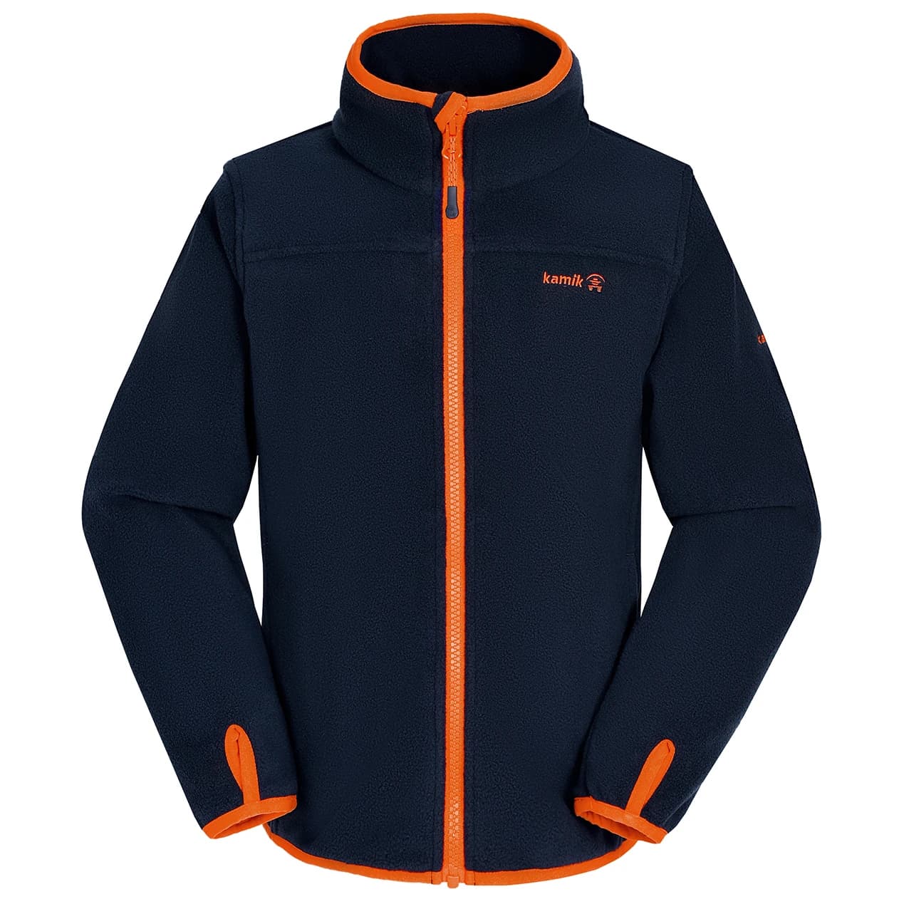 Детско поларено яке Kamik Kid's Ridley Fleece jacket - Midnight / Flame