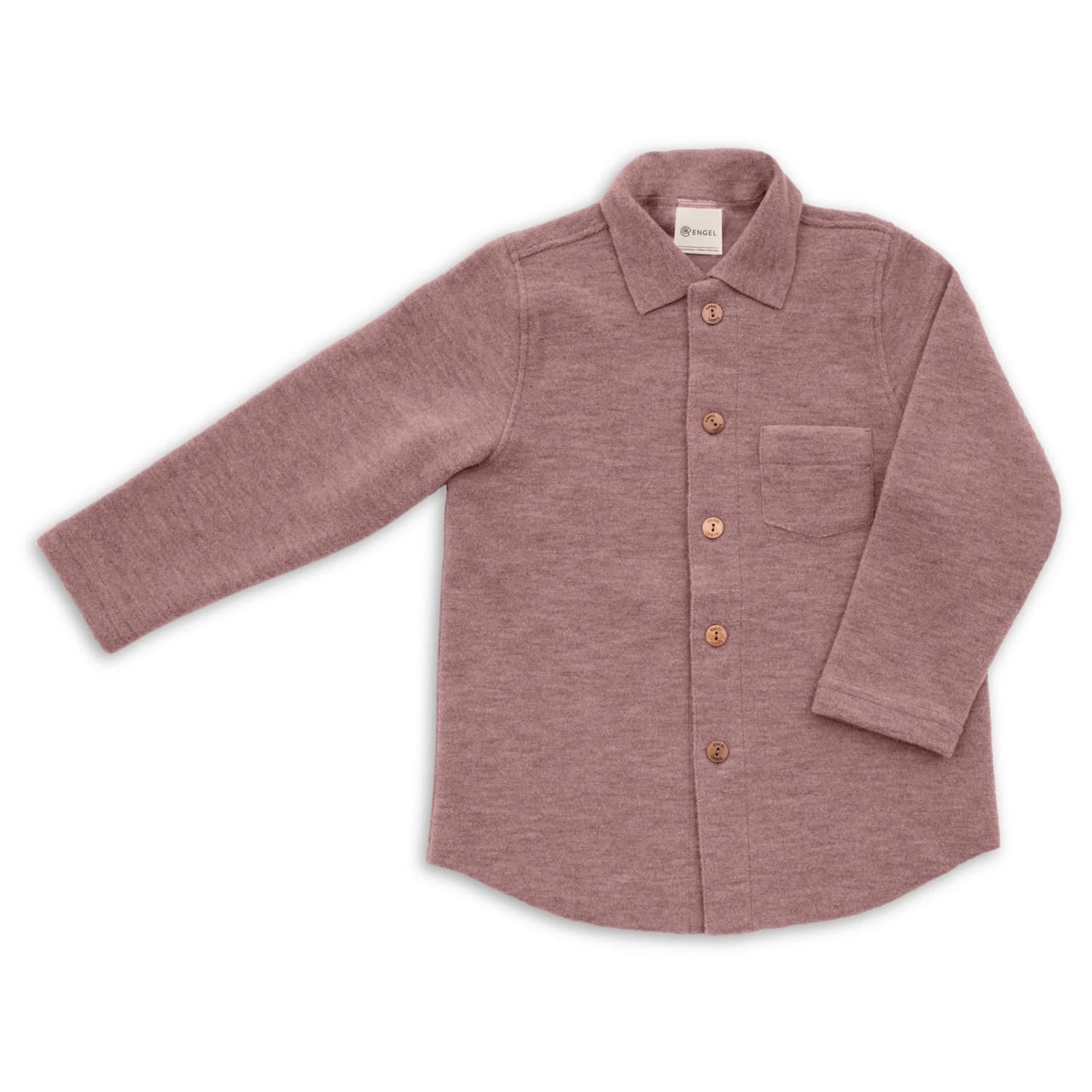 Детско вълнено яке Engel Kid's Hemd Shirt - Rose Melange