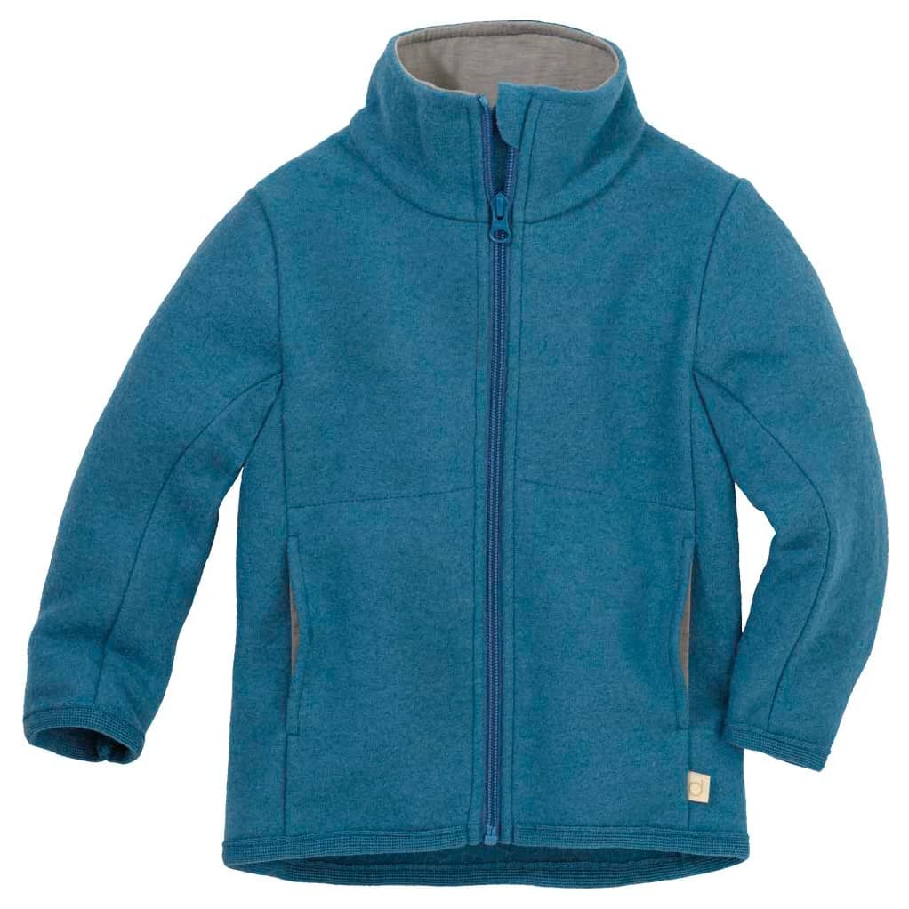 Детско вълнено яке disana Kids' Zip-Up Jacket Merino jacket - Taubenblau