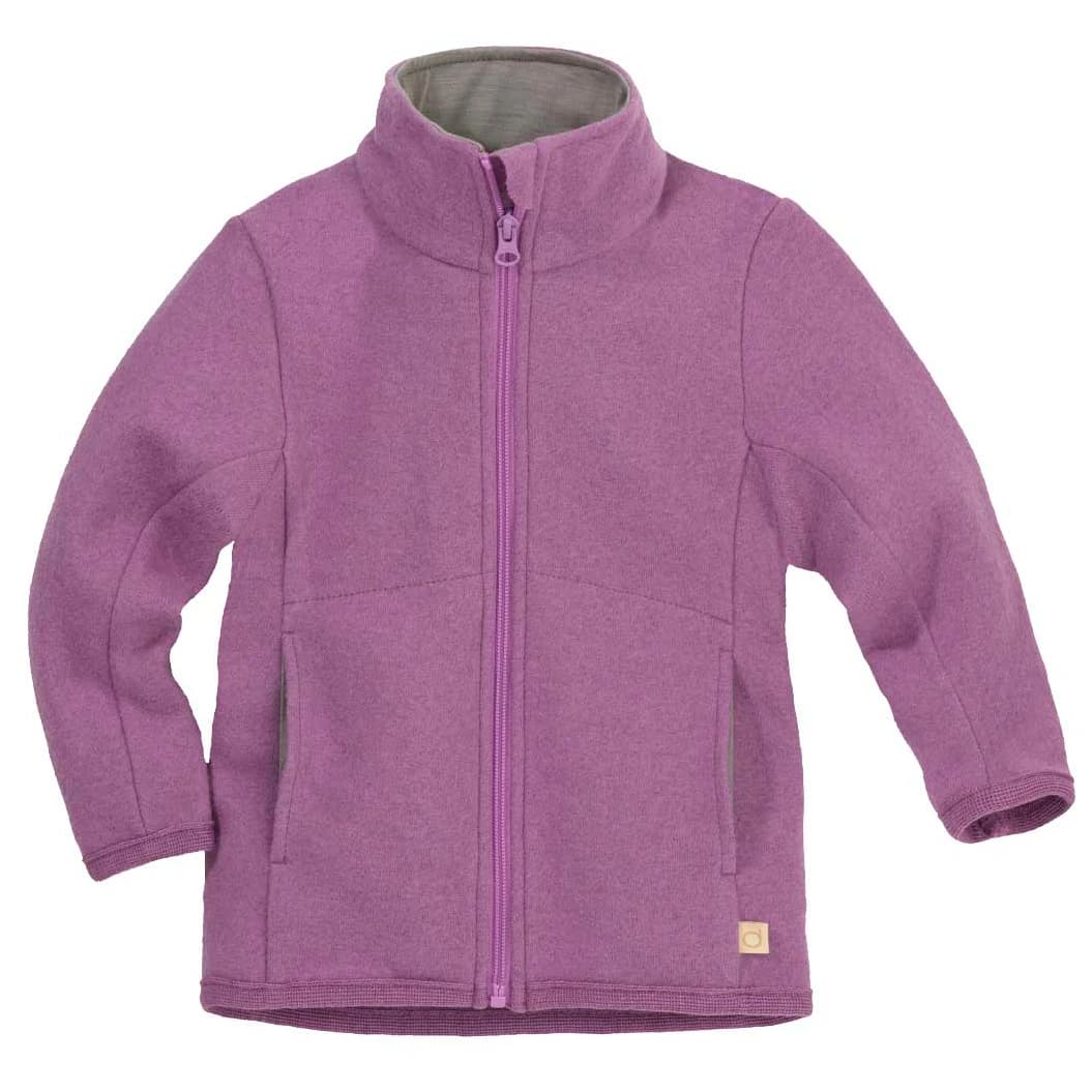 Детско вълнено яке disana Kids' Zip-Up Jacket Merino jacket - Flieder