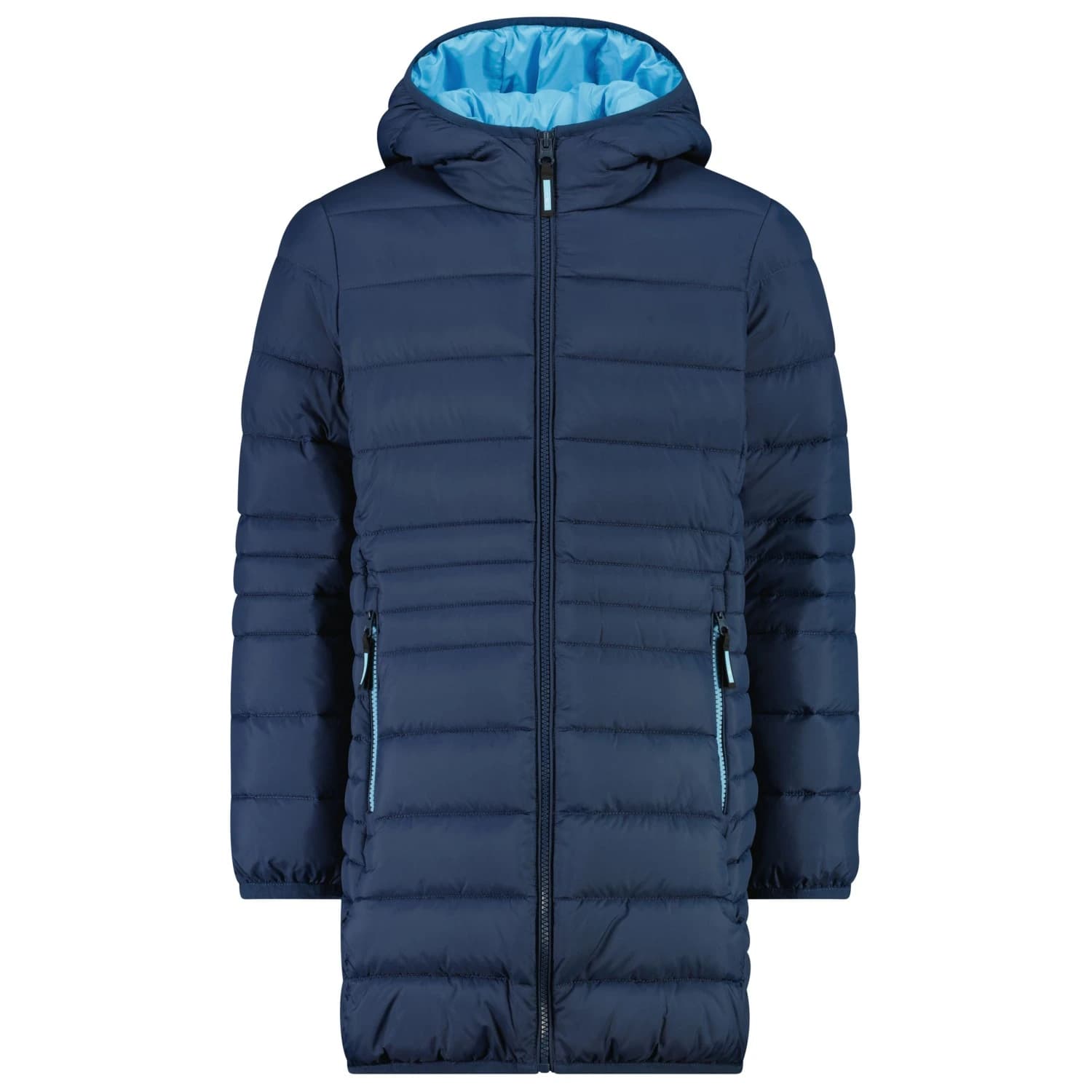 Палто CMP Girl's Down Coat Fix Hood Taffeta Coat - Blue Ink