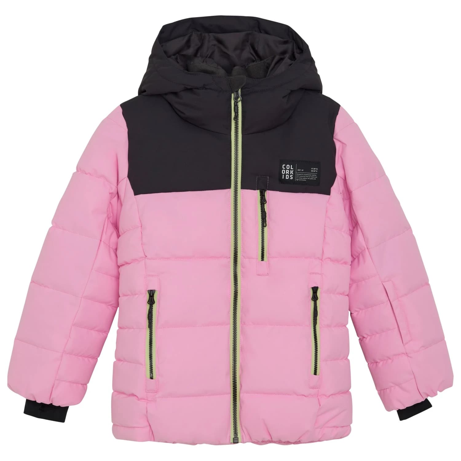 Детско ски яке Color Kids Girl's Ski Puffer Jacket Quilt Ski jacket - Bonbon