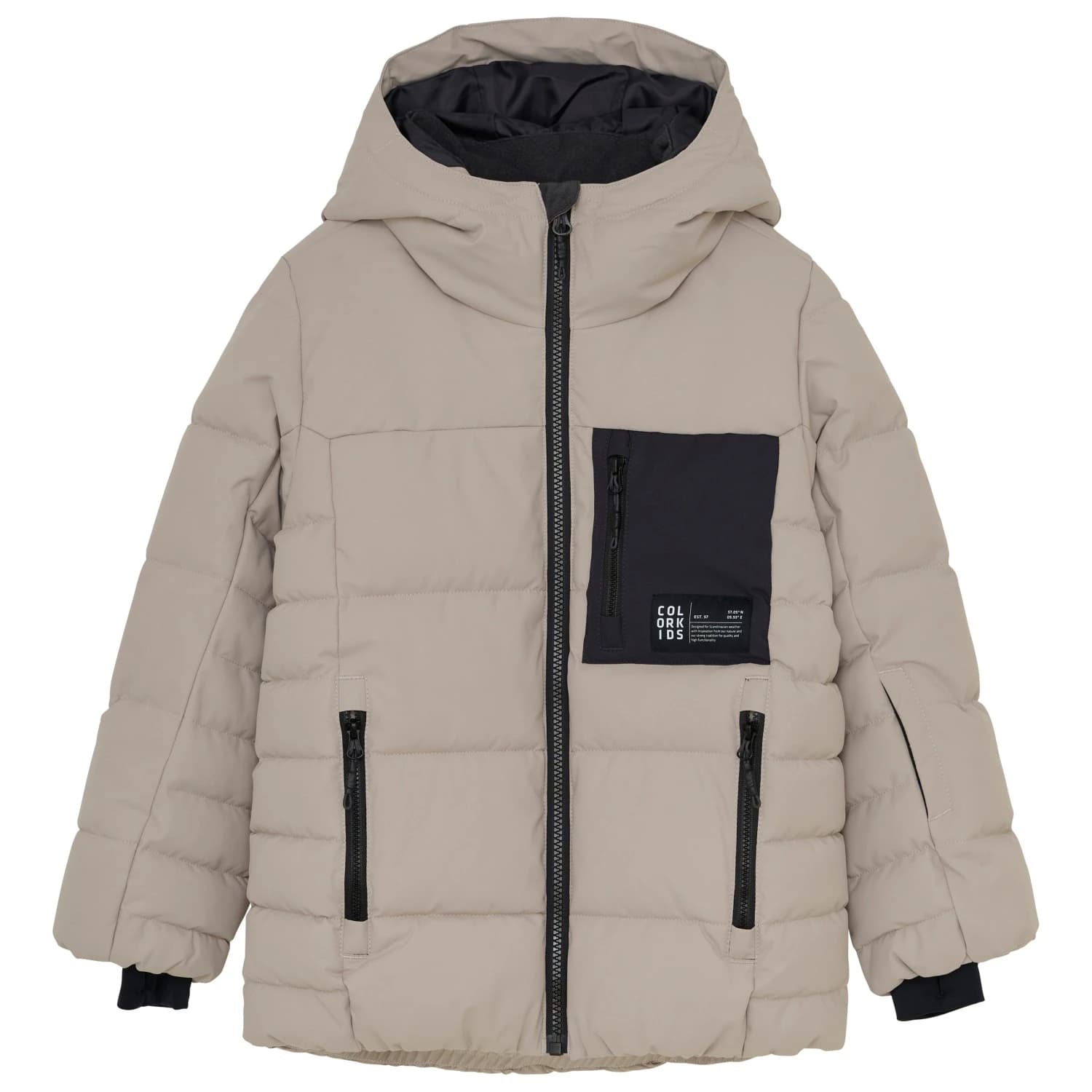 Детско ски яке Color Kids Junior's Ski Puffer Jacket Quilt Ski jacket - Pure Cashmere