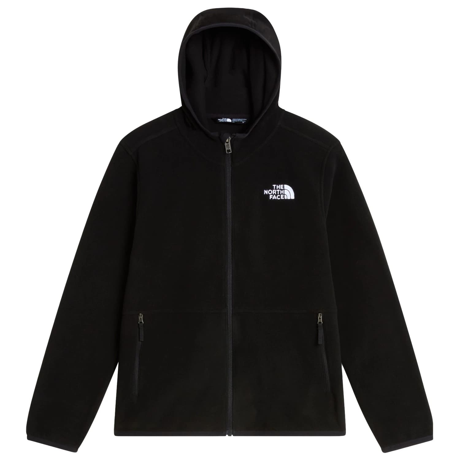 Поларено яке The North Face Teen's Glacier Fullzip Hoodie Fleece jacket - TNF Black