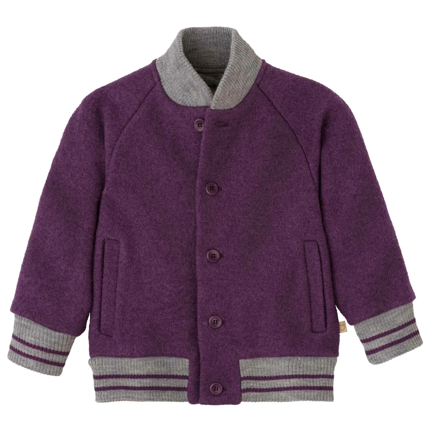 Детско вълнено яке Disana Kid's College-Jacke Wool jacket - Aubergine