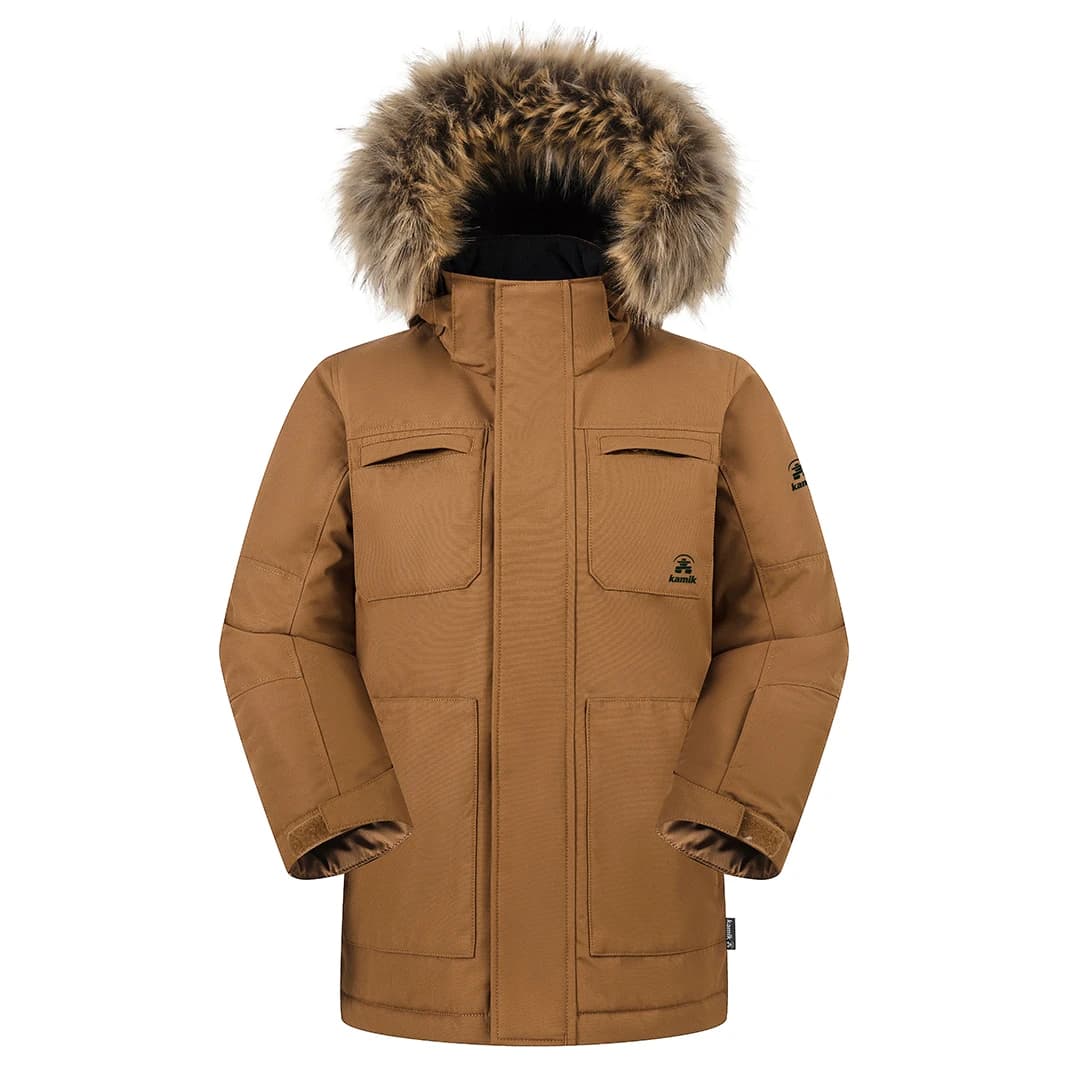 Детско яке парка Kamik Kid's Enzo Parka - Brown