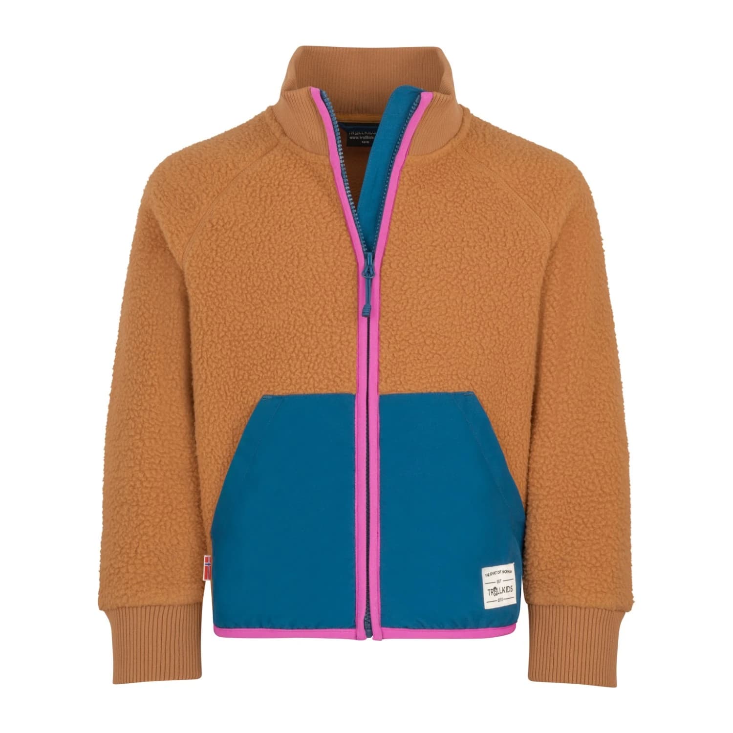 Детско поларено яке Trollkids Girl's Vega Jacket Fleece jacket - Almond