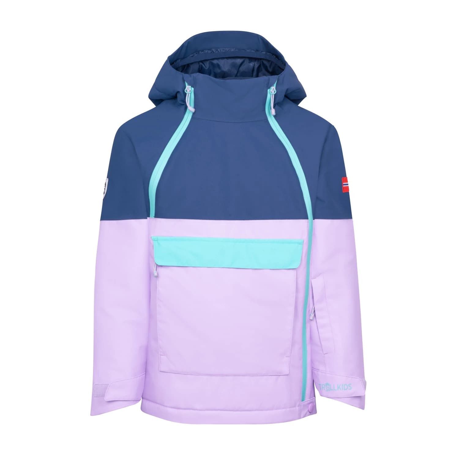 Детско ски яке Trollkids Kid's Eikedalen Jacket Ski jacket - Soft Purple / Mystic Blue
