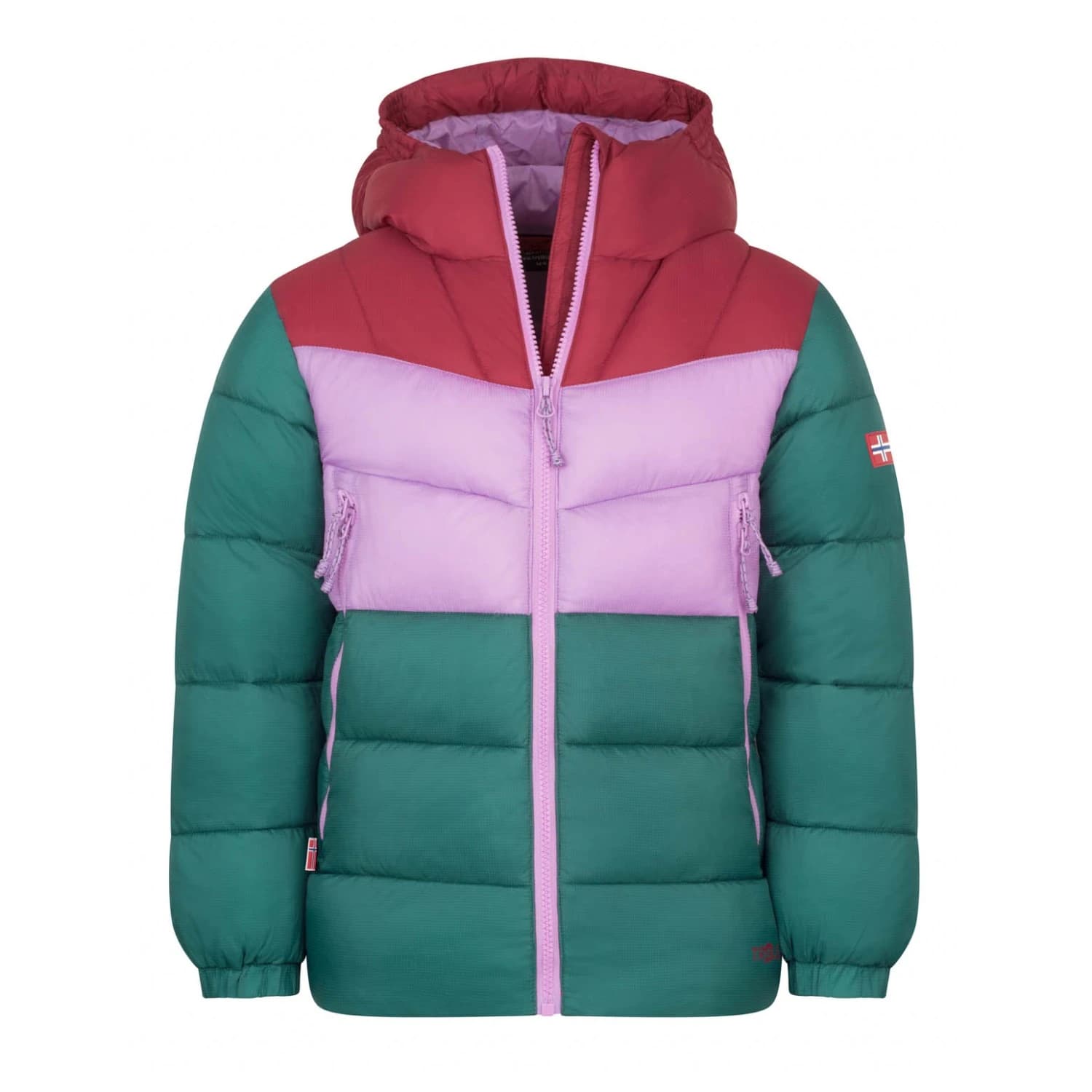 Детско синтетично яке Trollkids Kid's Kirkenes Jacket Synthetic jacket - Midnight Petrol / Light Violet / Deep Red